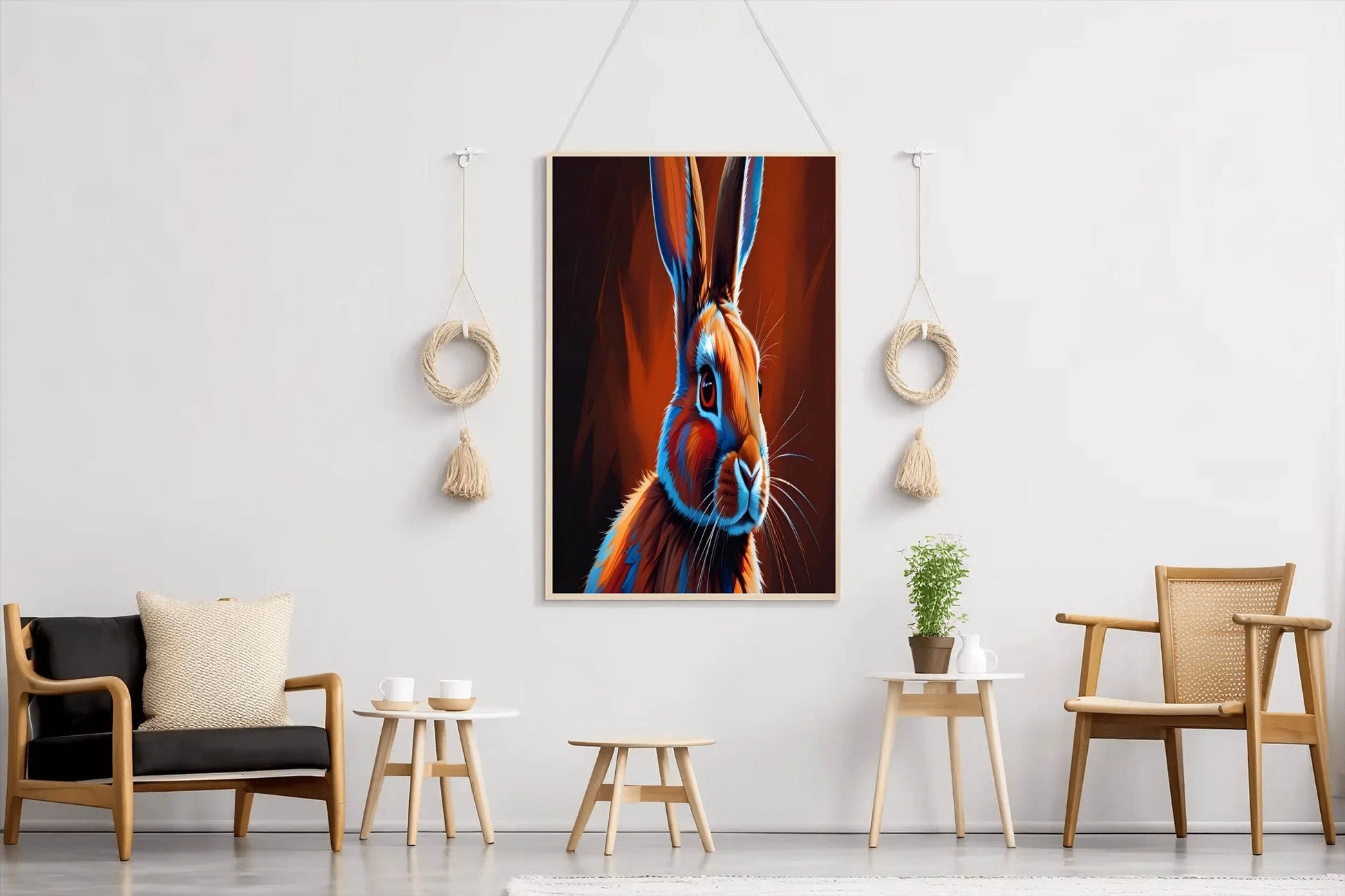 Watercolor Painting of Rabbit Wall Art - beink online art store