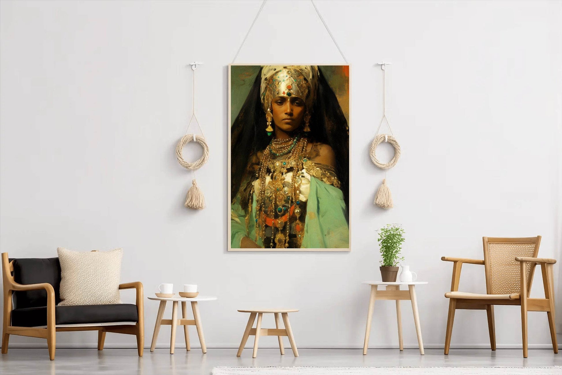 Painting The Face Of An Egyptian Woman Wall Art - beink online art store