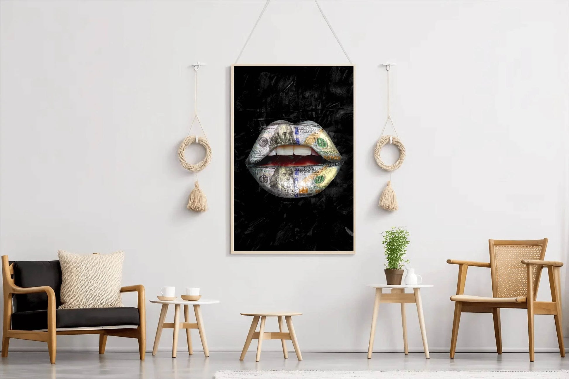 Money Lips Poster Wall Art - beink online art store