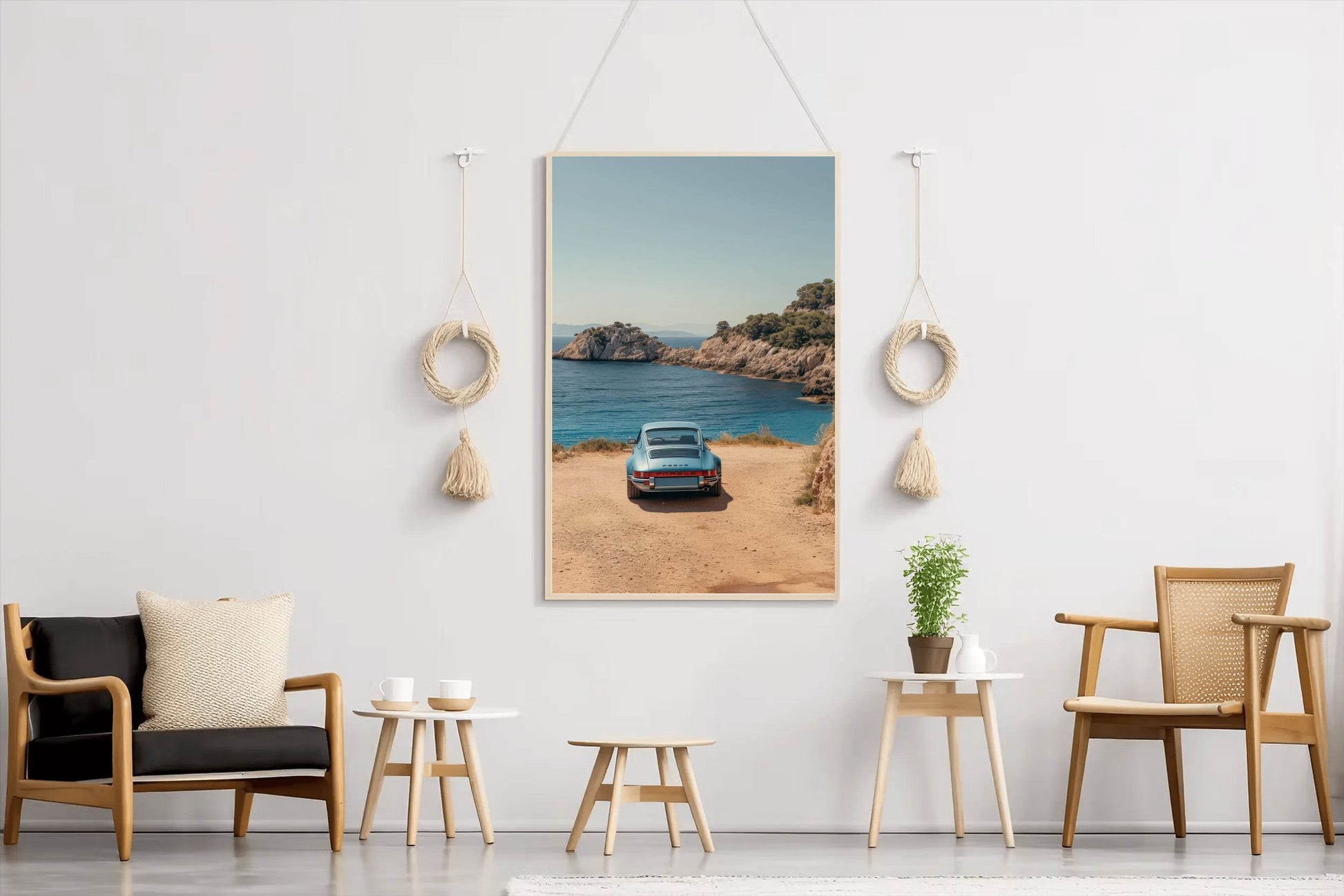 Classic Porsche 911 Silver Design Wall Art - beink online art store