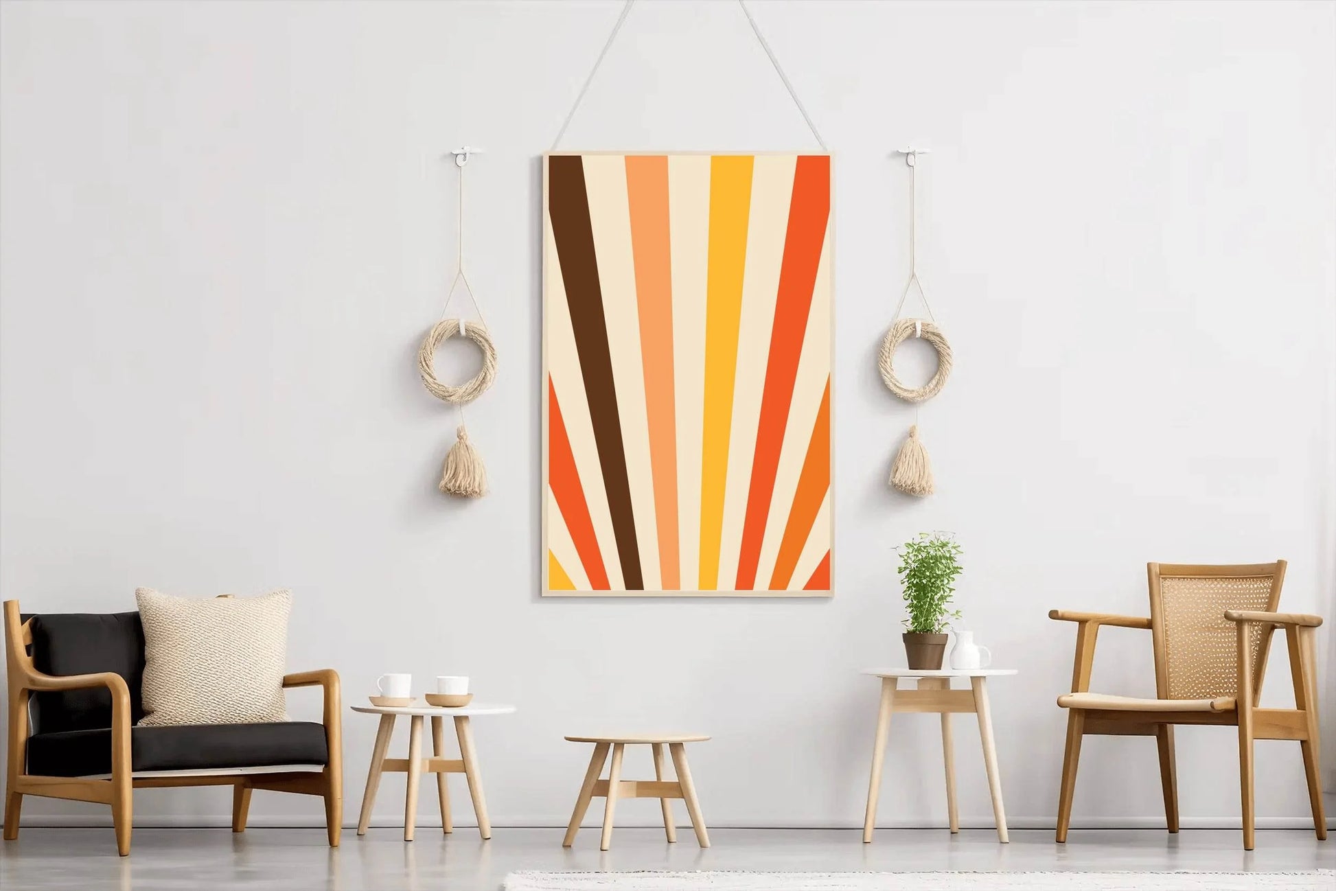 Painting of Colored Rays - beink online art store