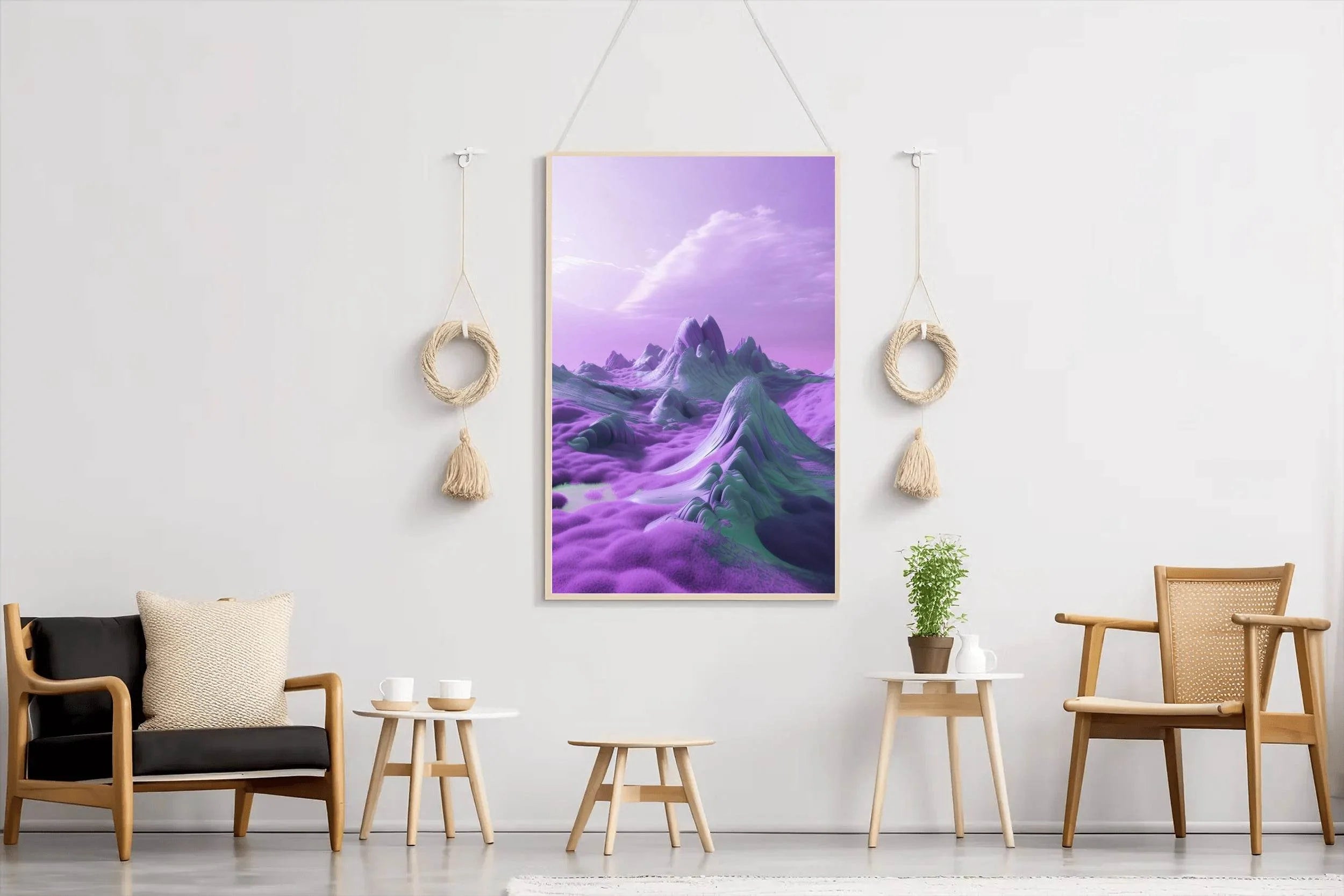 Purple Mountain Wall Art - beink online art store