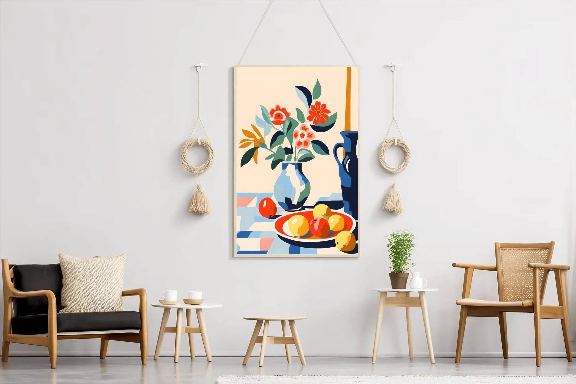 Painting a Fruit Plate Next To a Vase - beink online art store