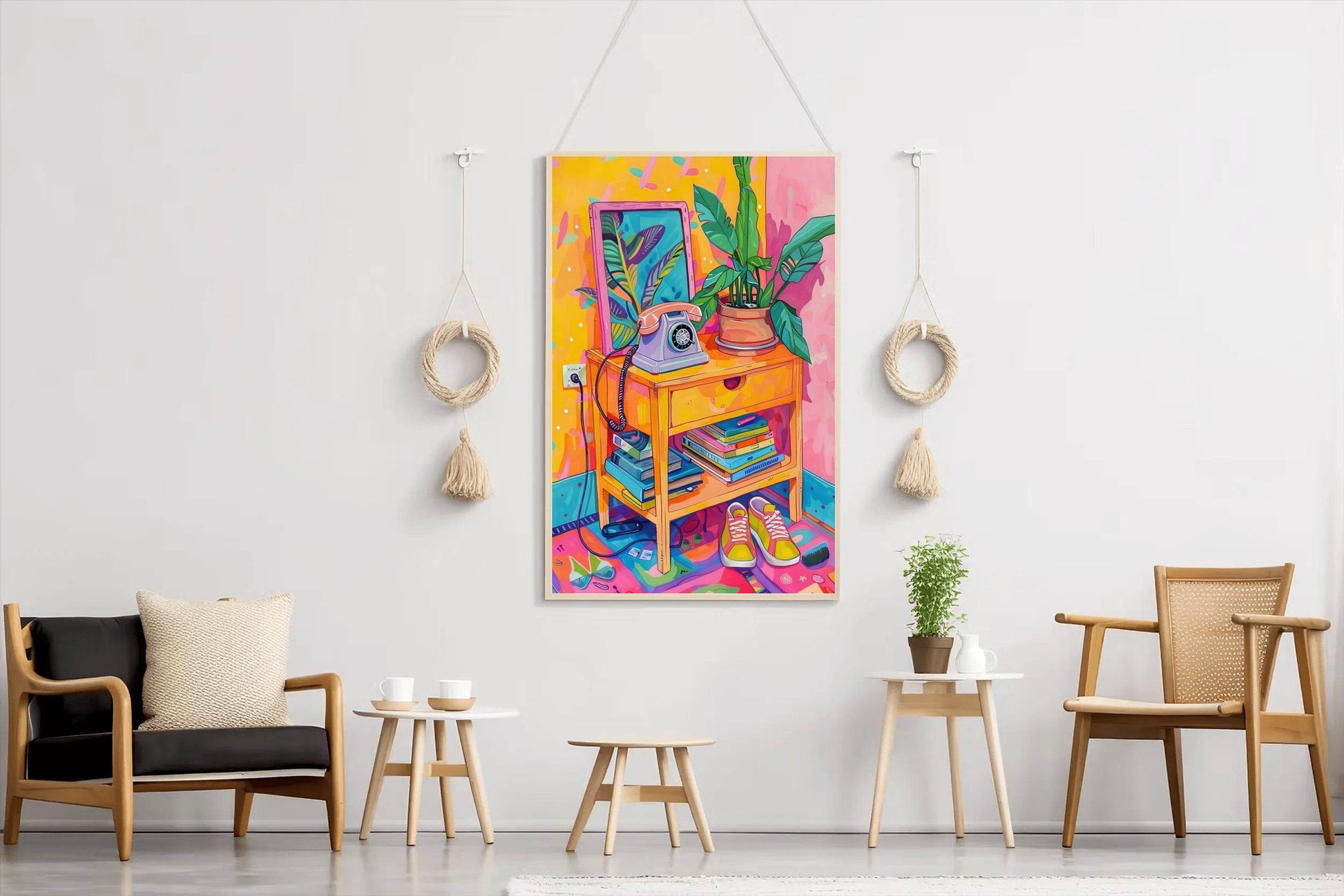 Side Table in Room Wall Art - beink online art store