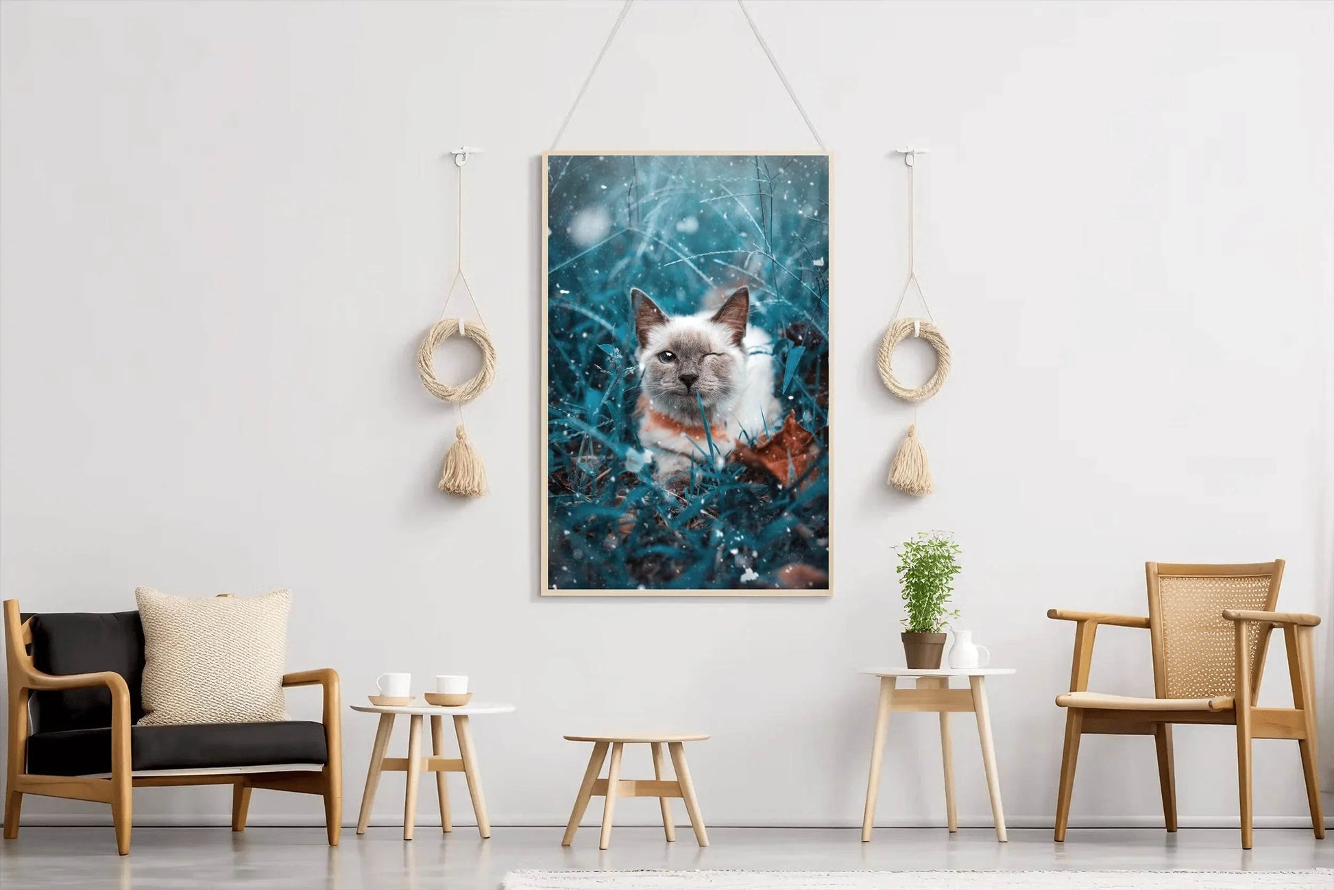 Siamese Cat Animal Wall Art - beink online art store