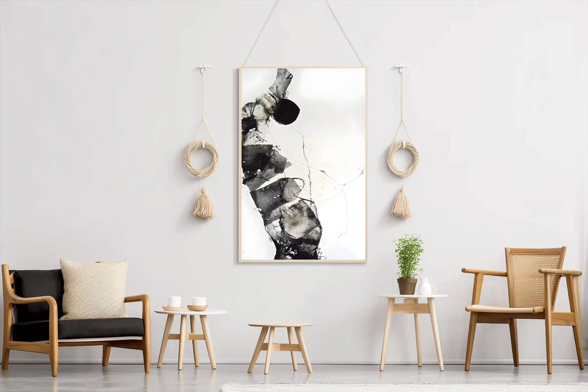 Ink-Stained Figure With Sense of Movement Modern Art - beink online art store