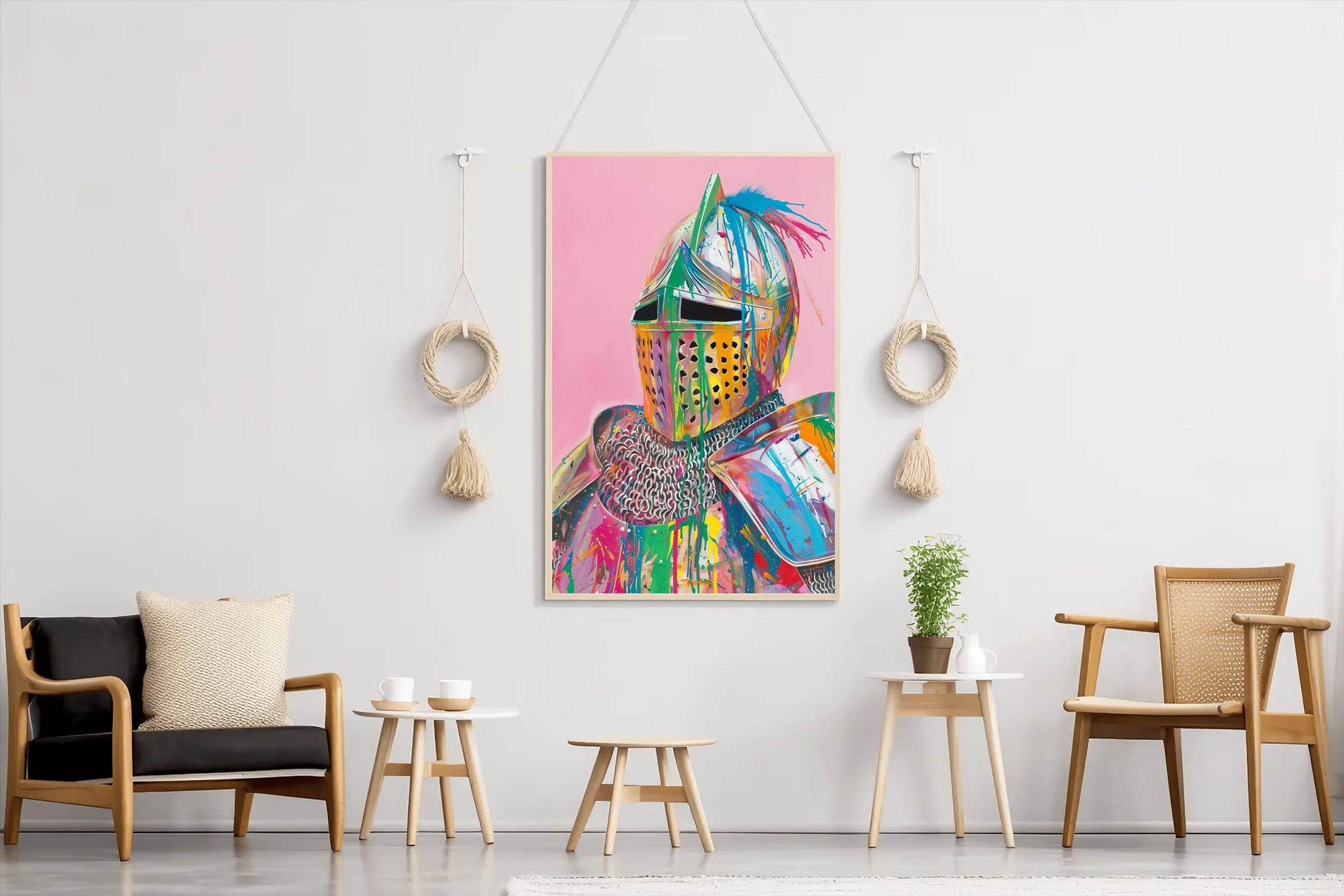 Colorful Knight Wall Art - beink online art store