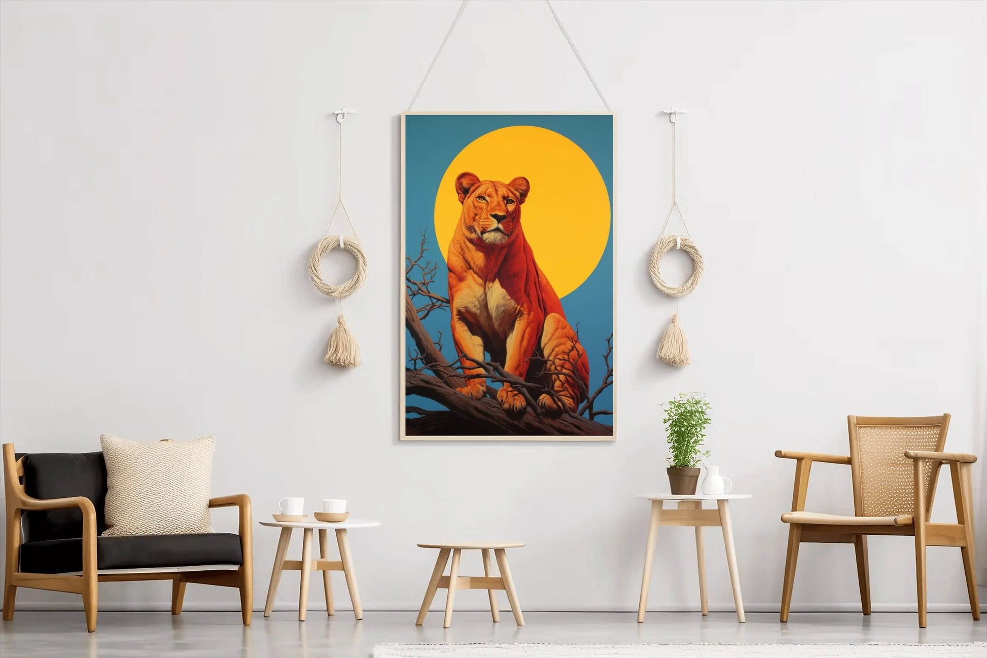Digital Lion Painting Wall Art - beink online art store