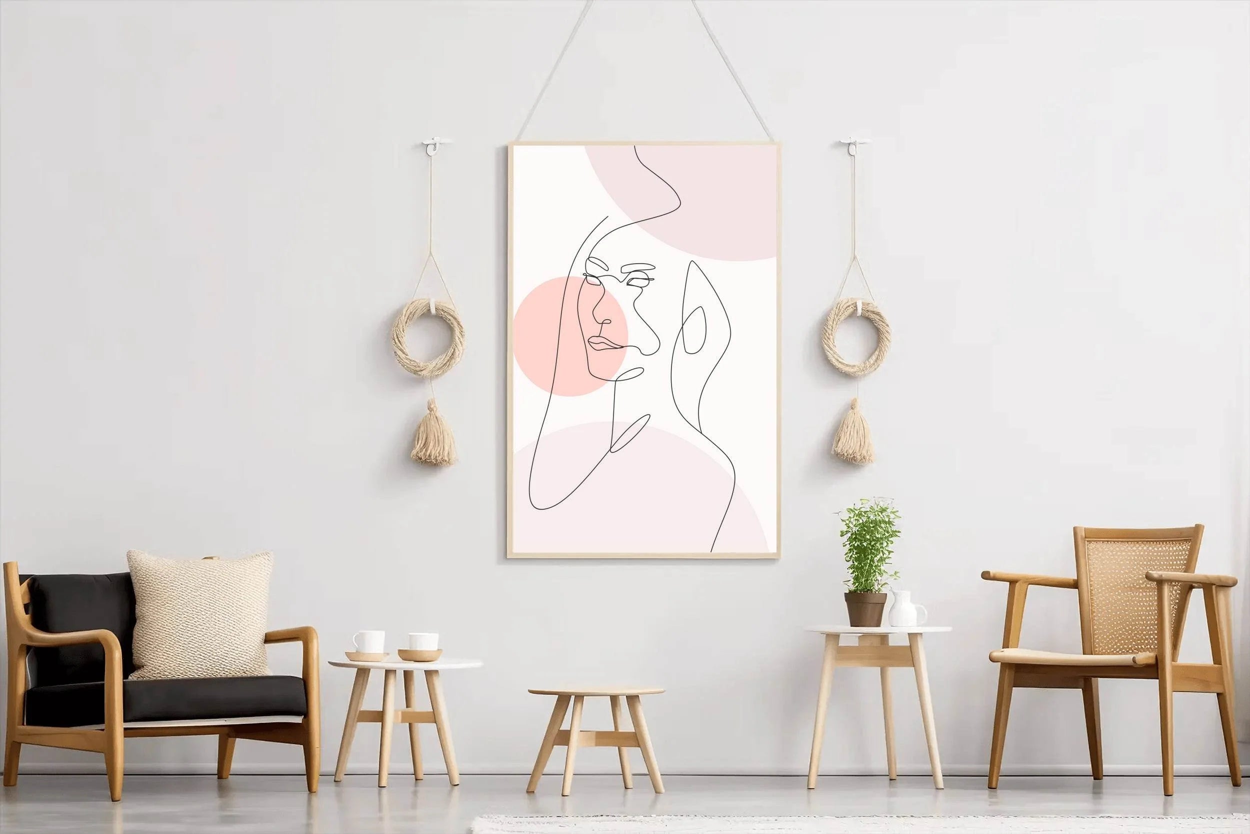 Sad Woman's Face Wall Art - beink online art store