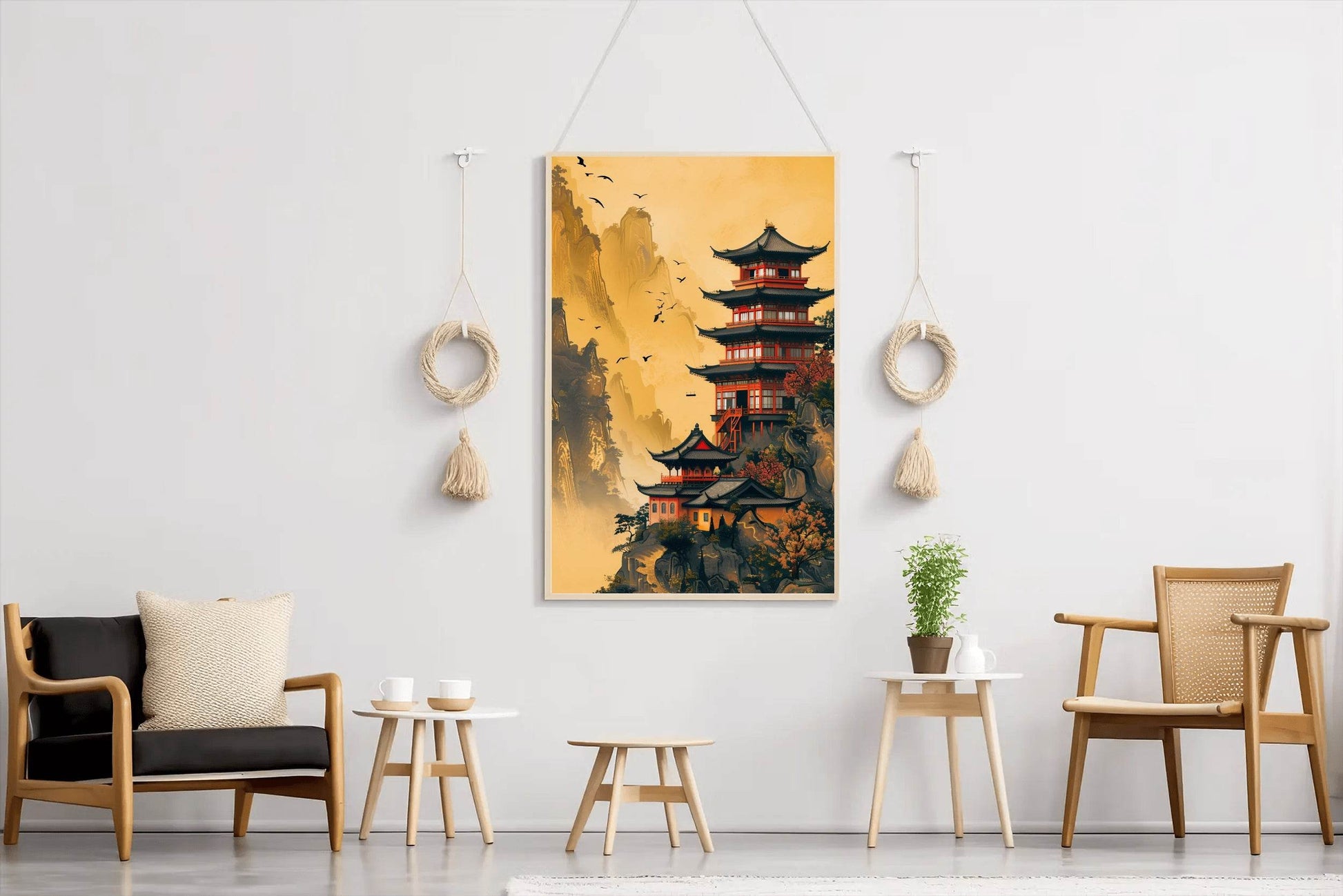 Chinese Temple Painting Wall Art - beink online art store