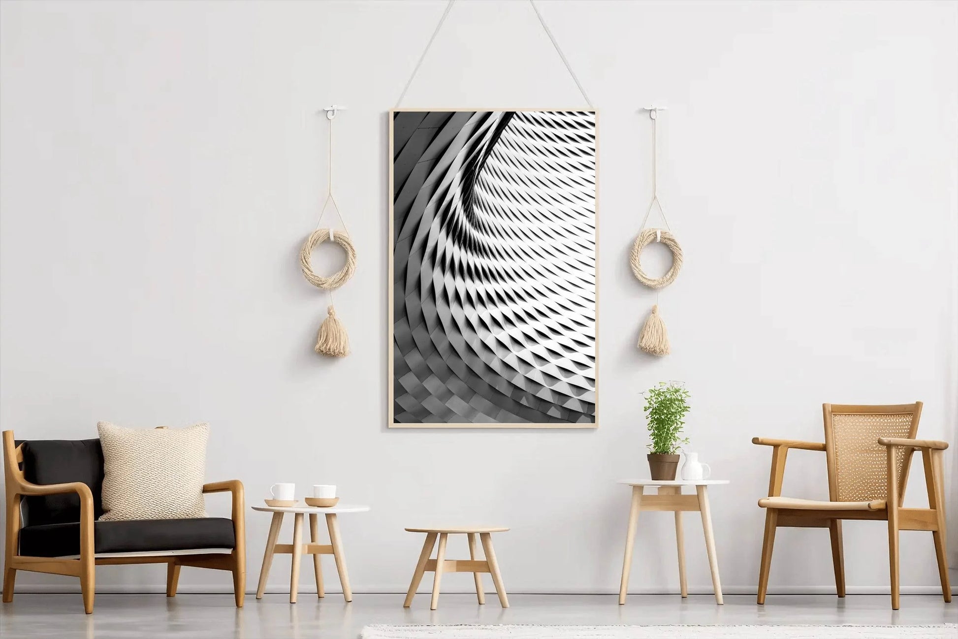 White Architecture Abstract Wall Art - beink online art store