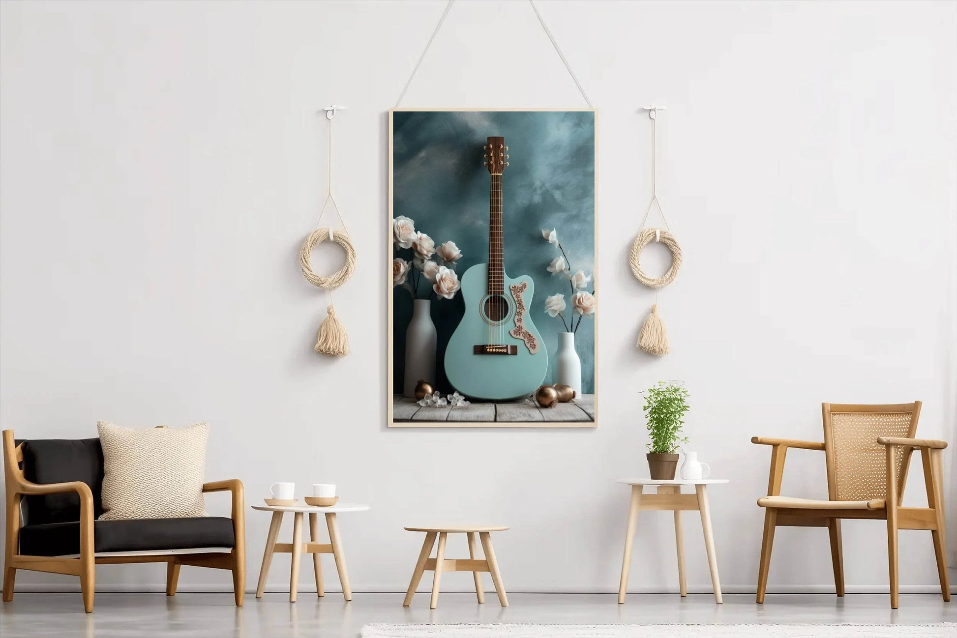 Live Nature With Guitar Wall Art - beink online art store
