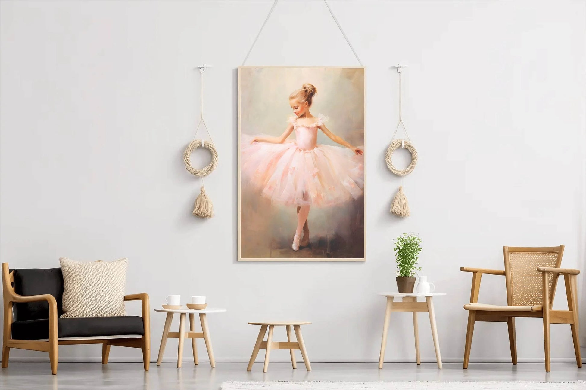 Watercolor Brushed Painting of Dancing Girl - beink online art store