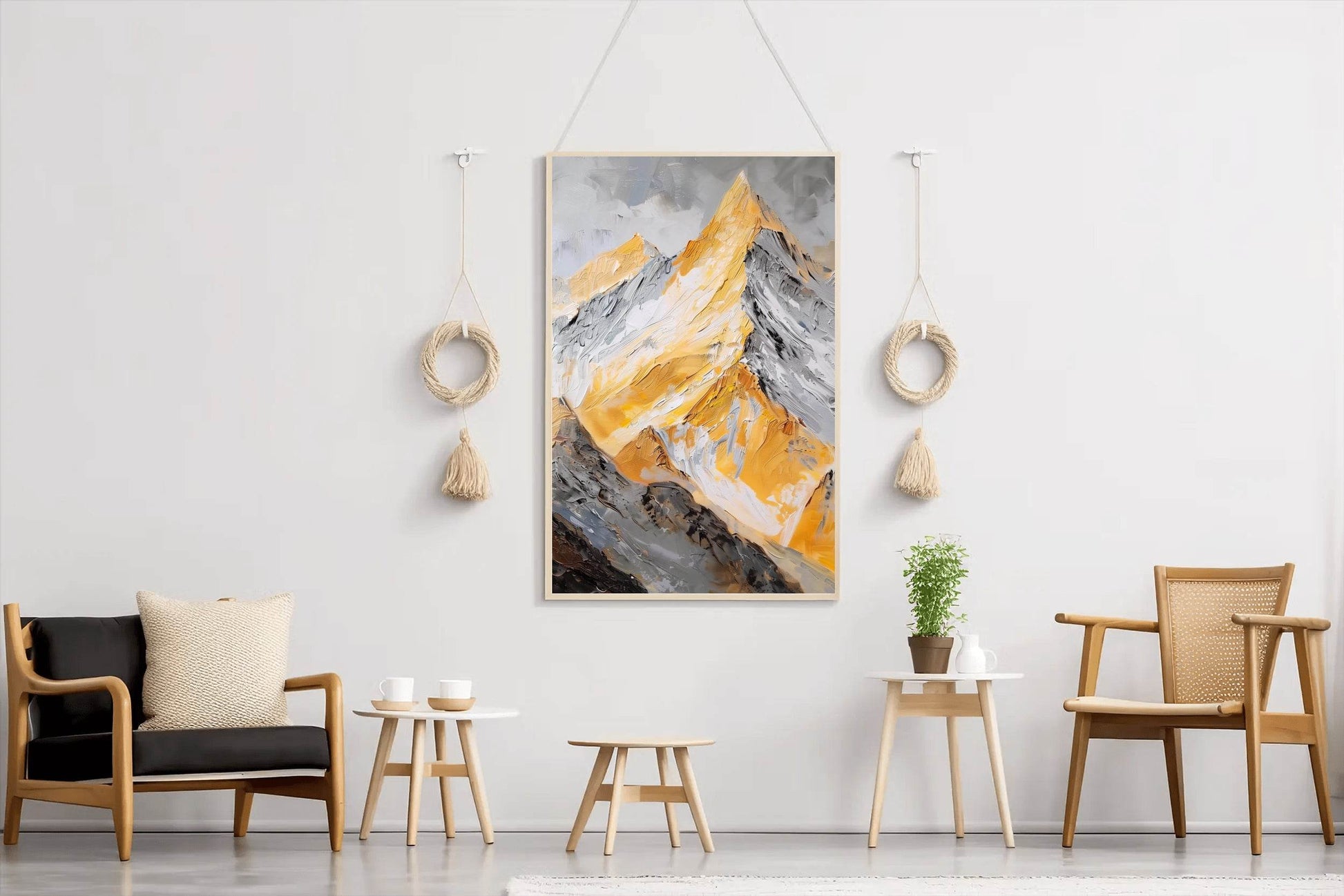 Oil Painting Of The Alps Wall Art - beink online art store