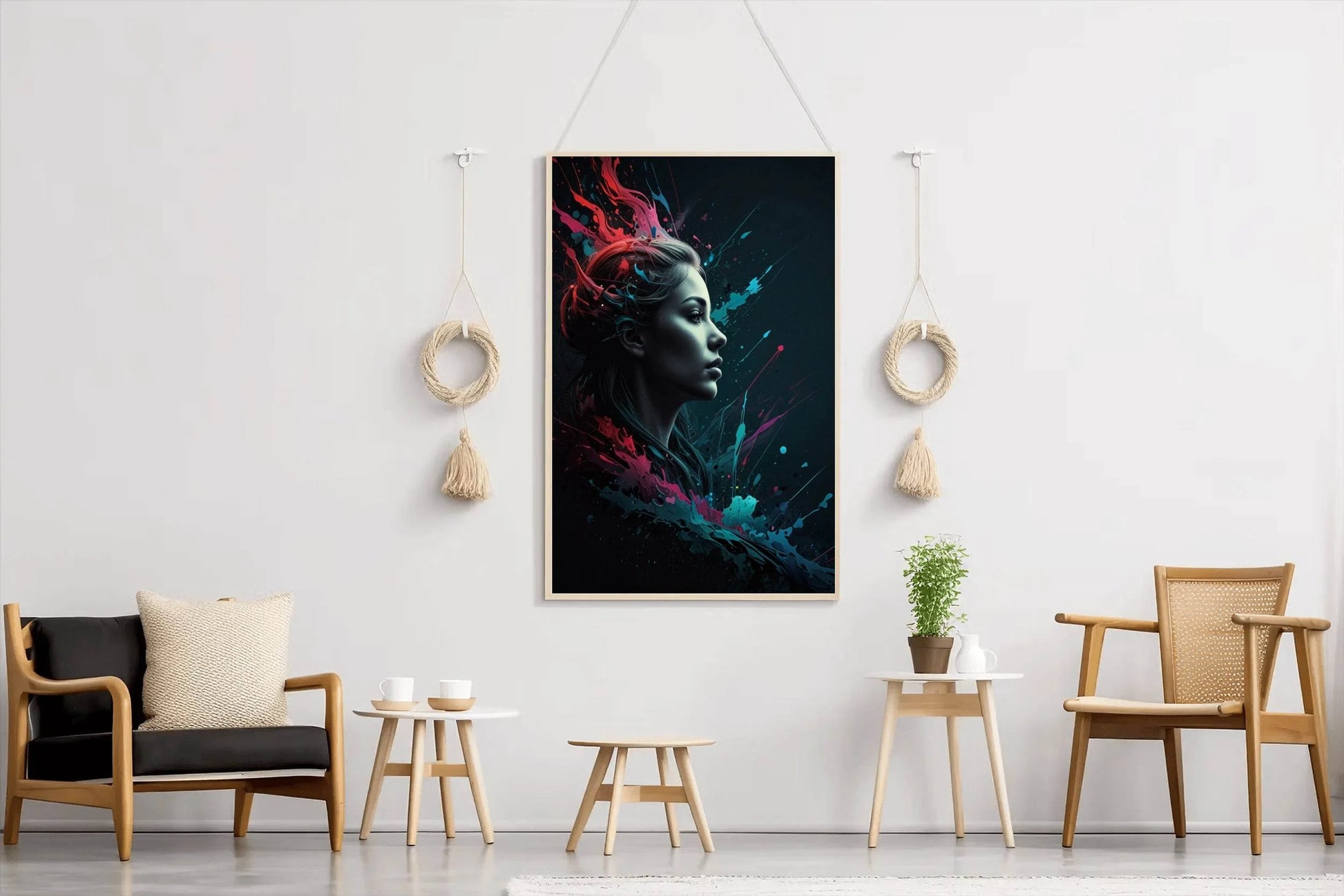 3D Colorful Female Portrait Digital Art - beink online art store