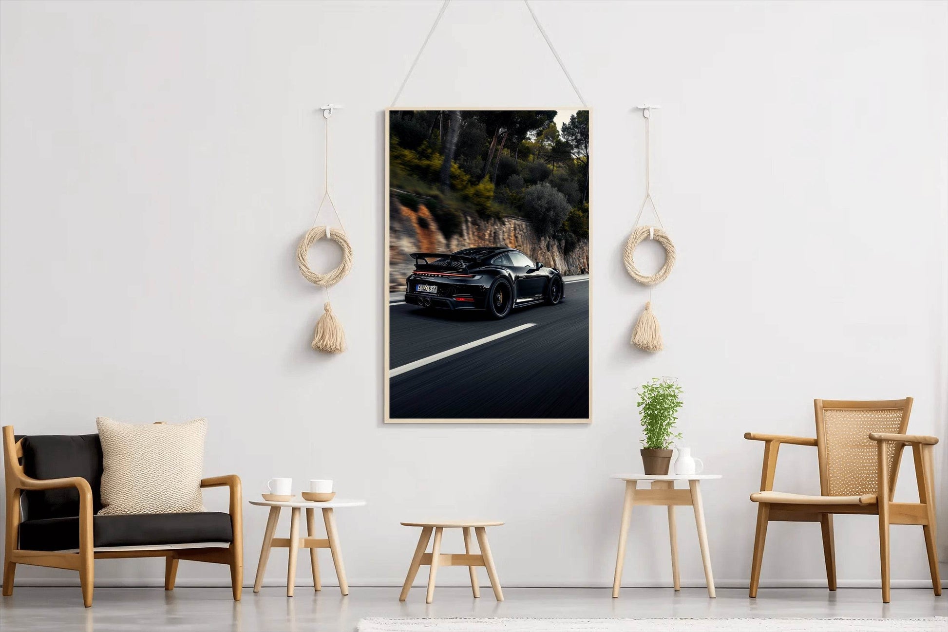 Porsche 911 Carrera Black Wall Art - beink online art store