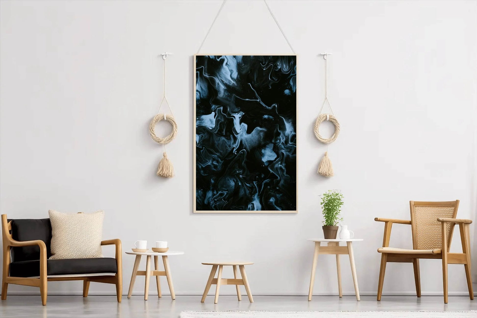 Smokey Oil Paint Abstract Wall Art - beink online art store