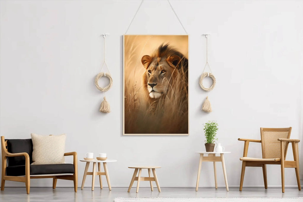 Painting of Lion Animal Wall Art - beink online art store