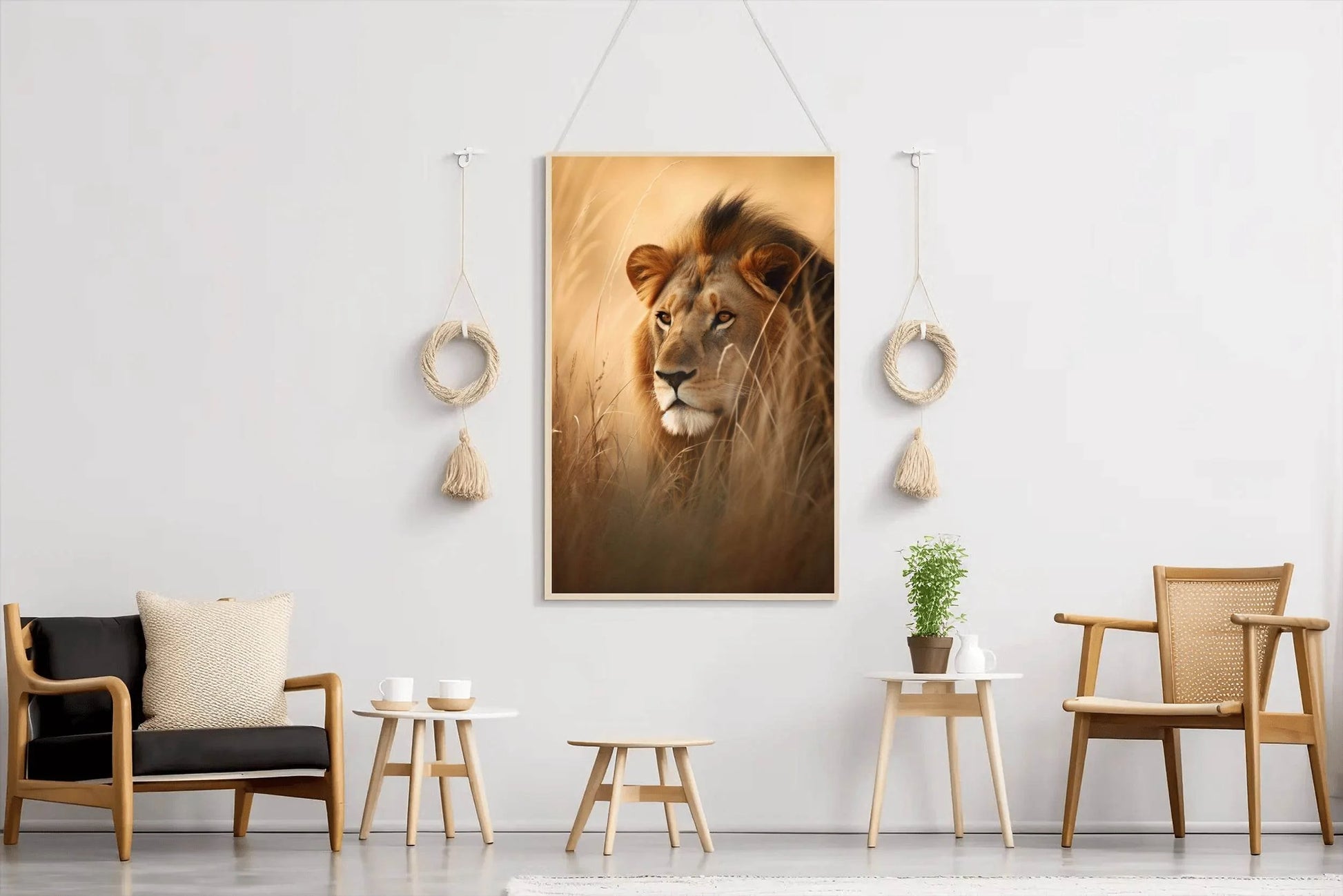Painting of Lion Animal Wall Art - beink online art store