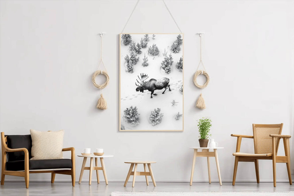 Alaska Moose Animal Wall Art - beink online art store