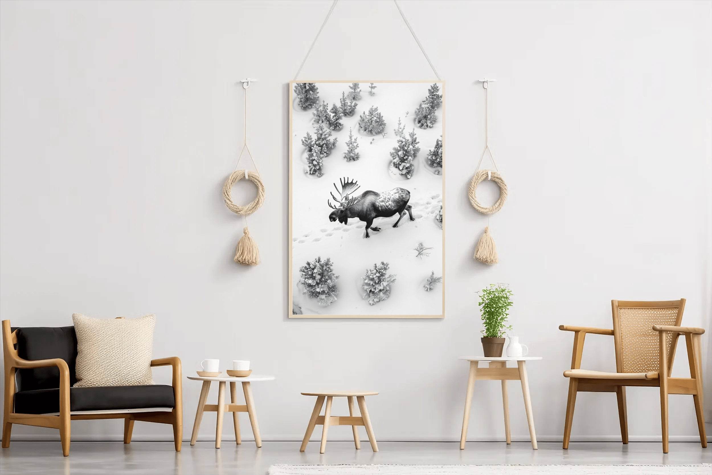 Alaska Moose Animal Wall Art - beink online art store