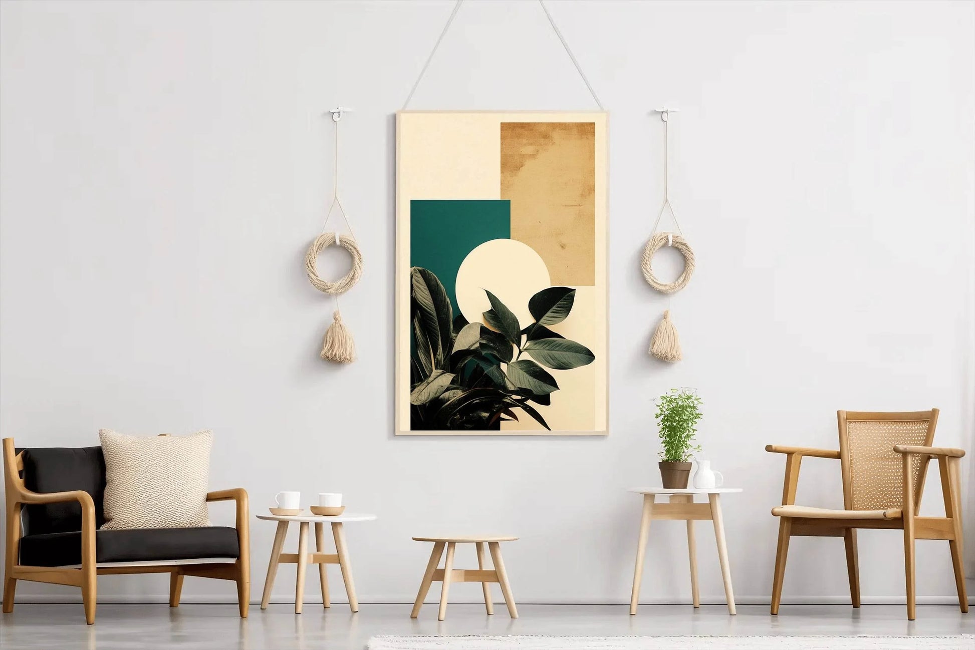 Modern Leaves Abstract Wall Art - beink online art store