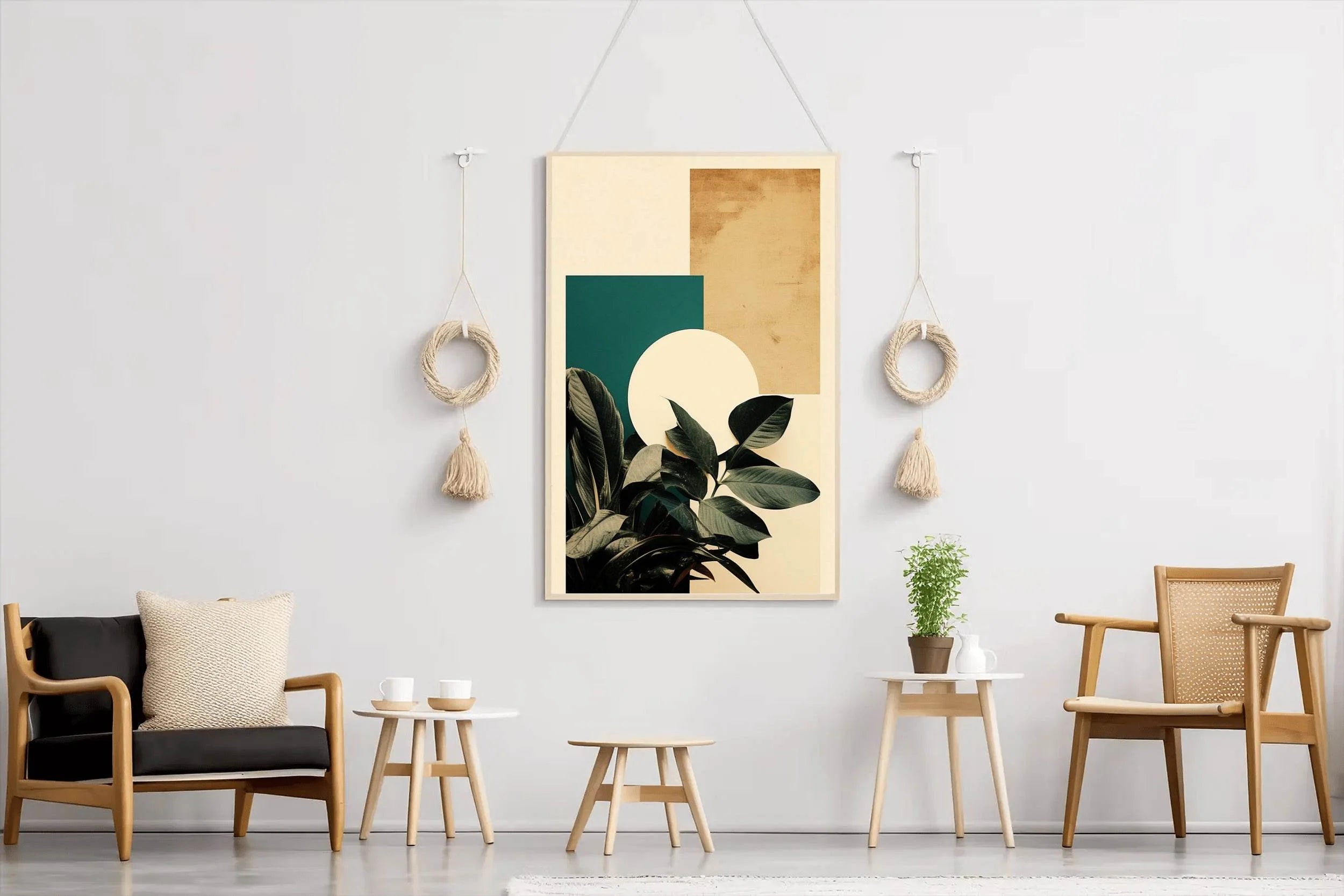 Modern Leaves Abstract Wall Art - beink online art store