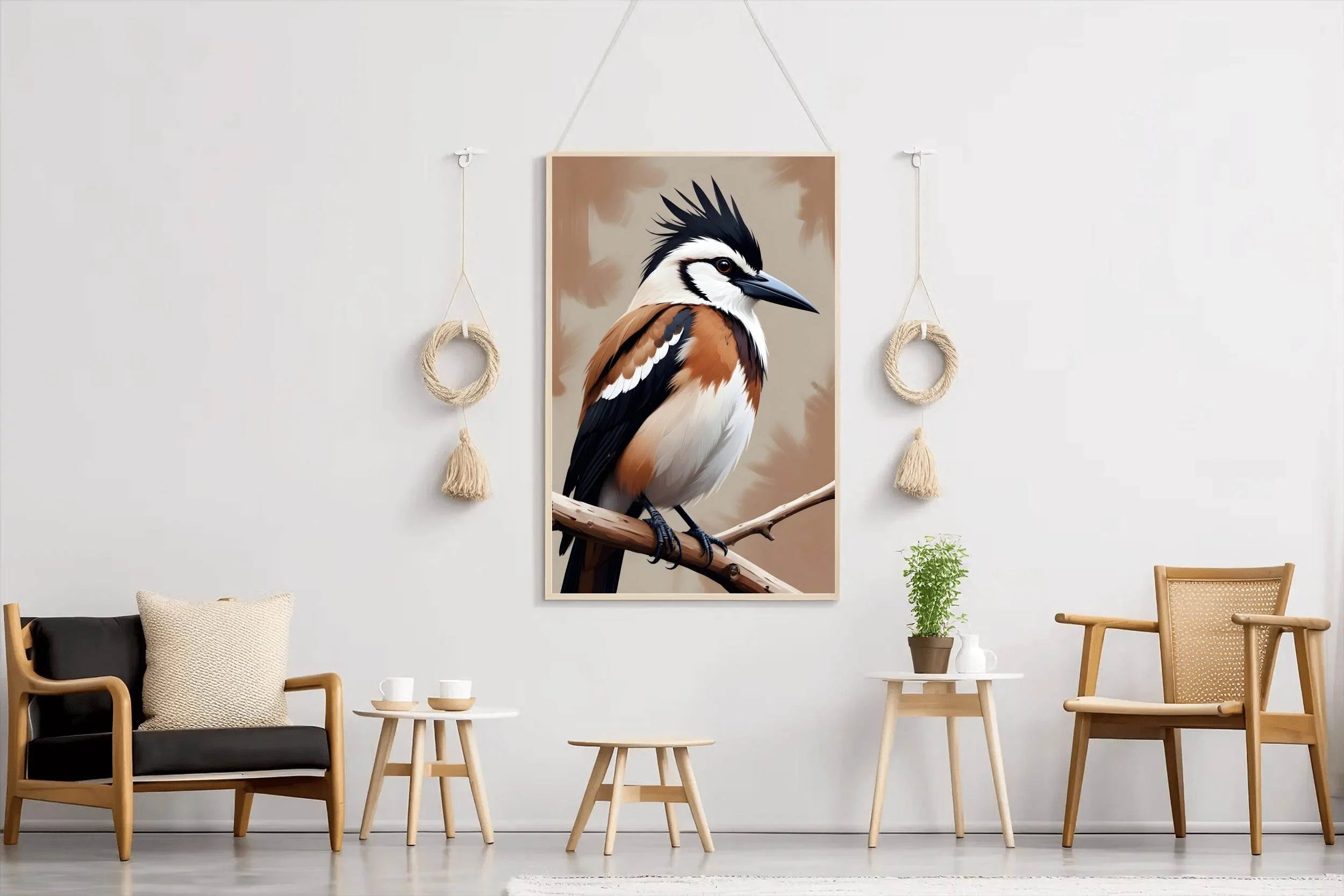 Watercolor Painting of Jay Bird Wall Art - beink online art store