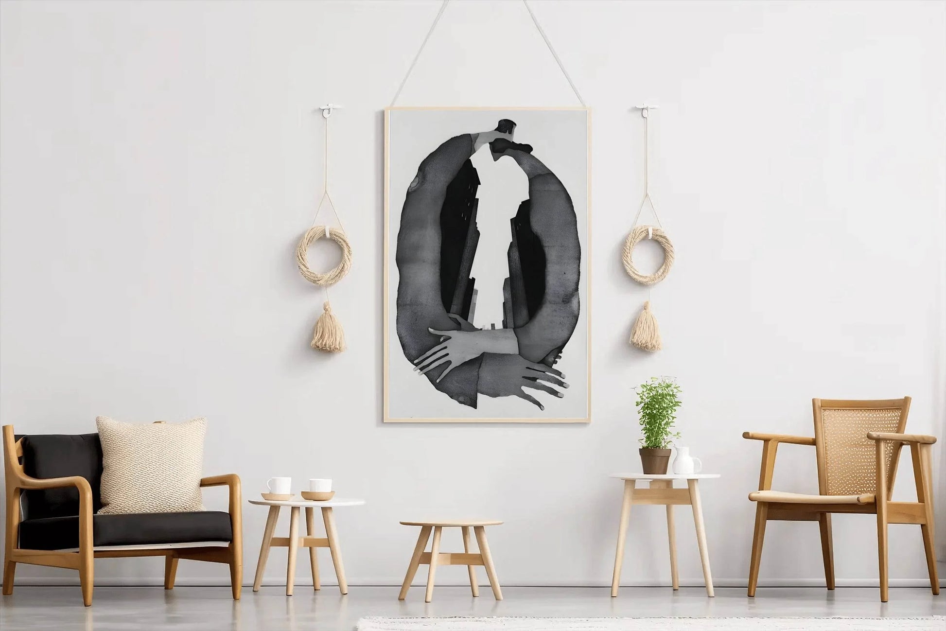 Circular Silhouette Modern Wall Art - beink online art store