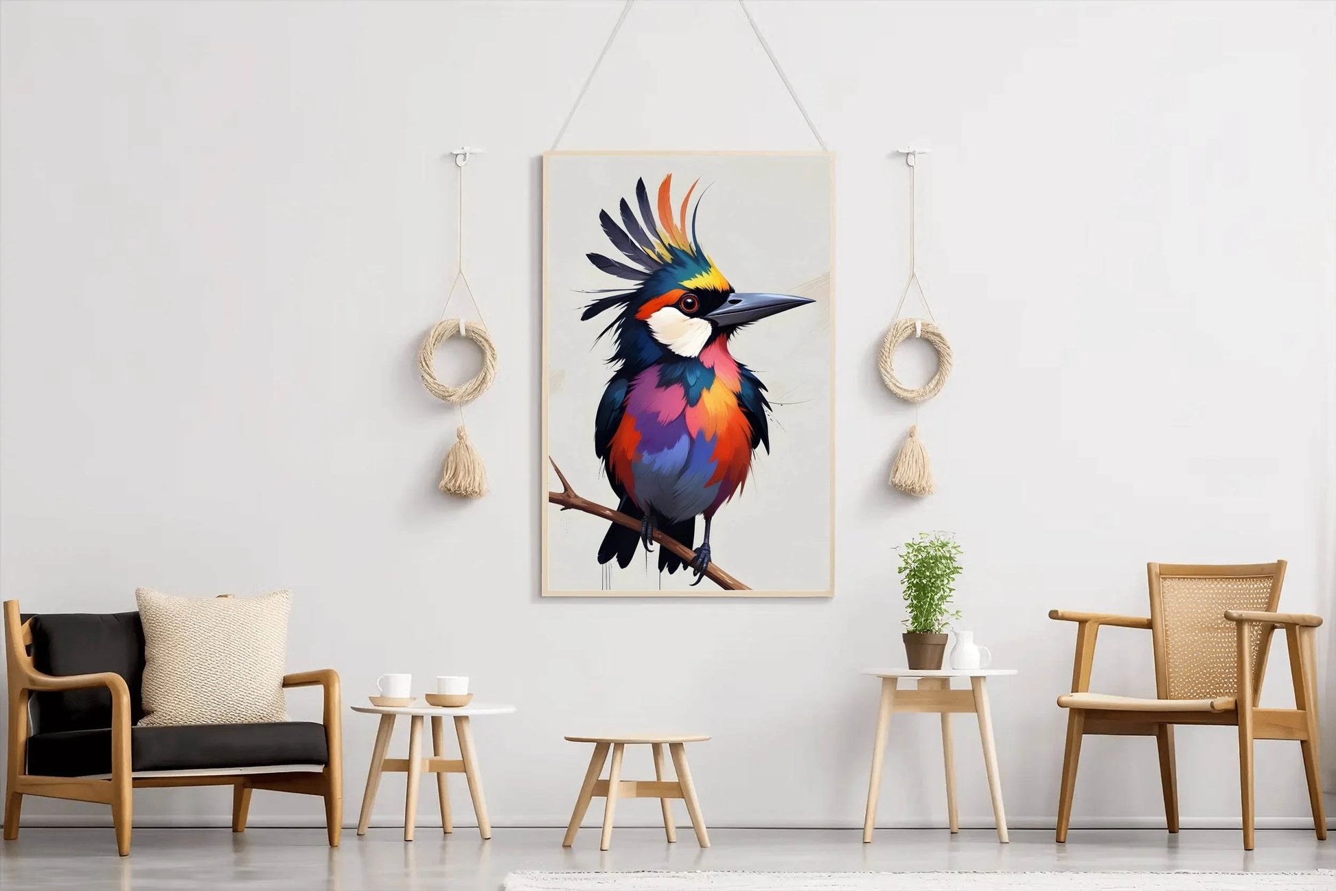 Watercolor Kingfisher Bird Wall Art - beink online art store