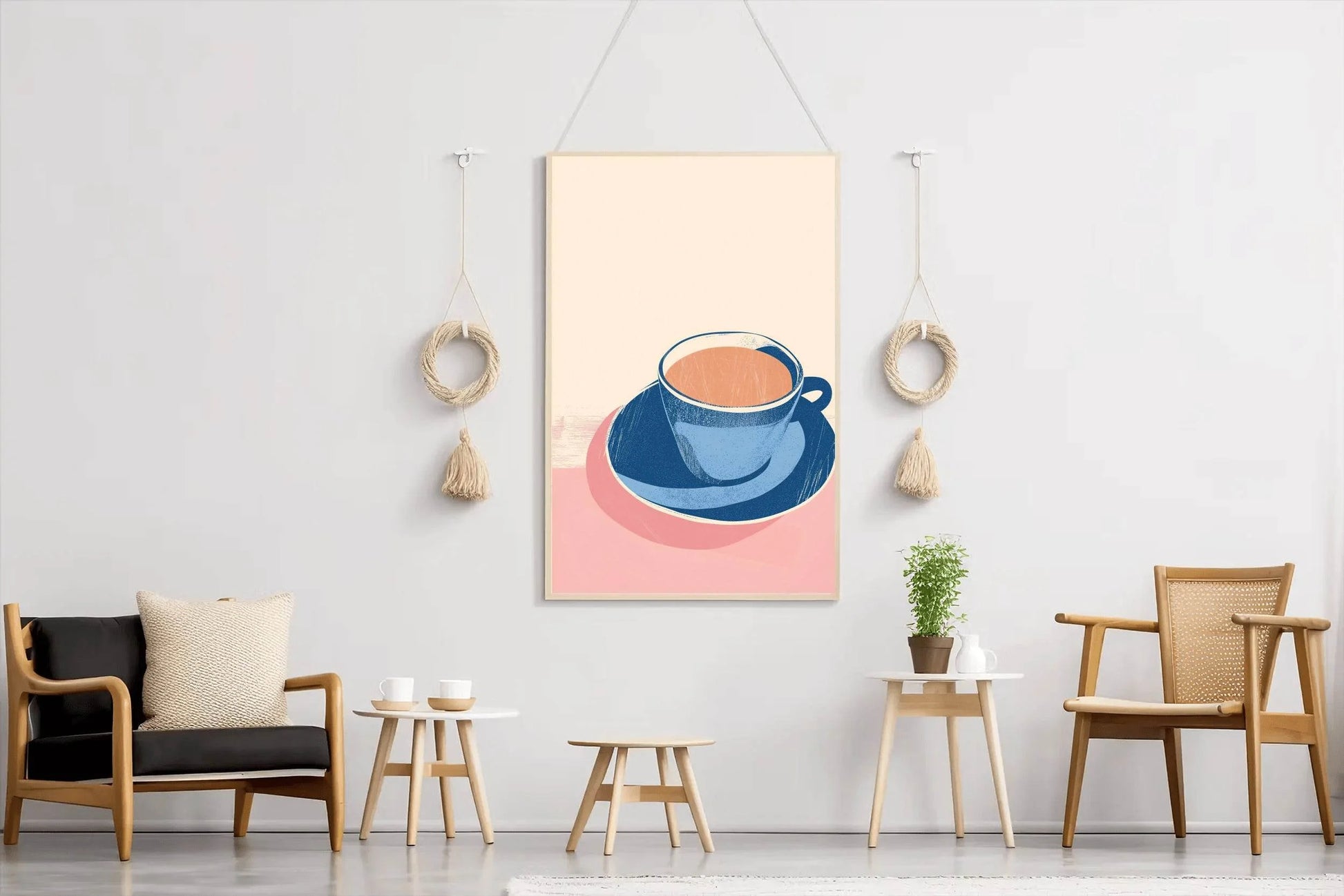Blue Cup of Tea Wall Art - beink online art store