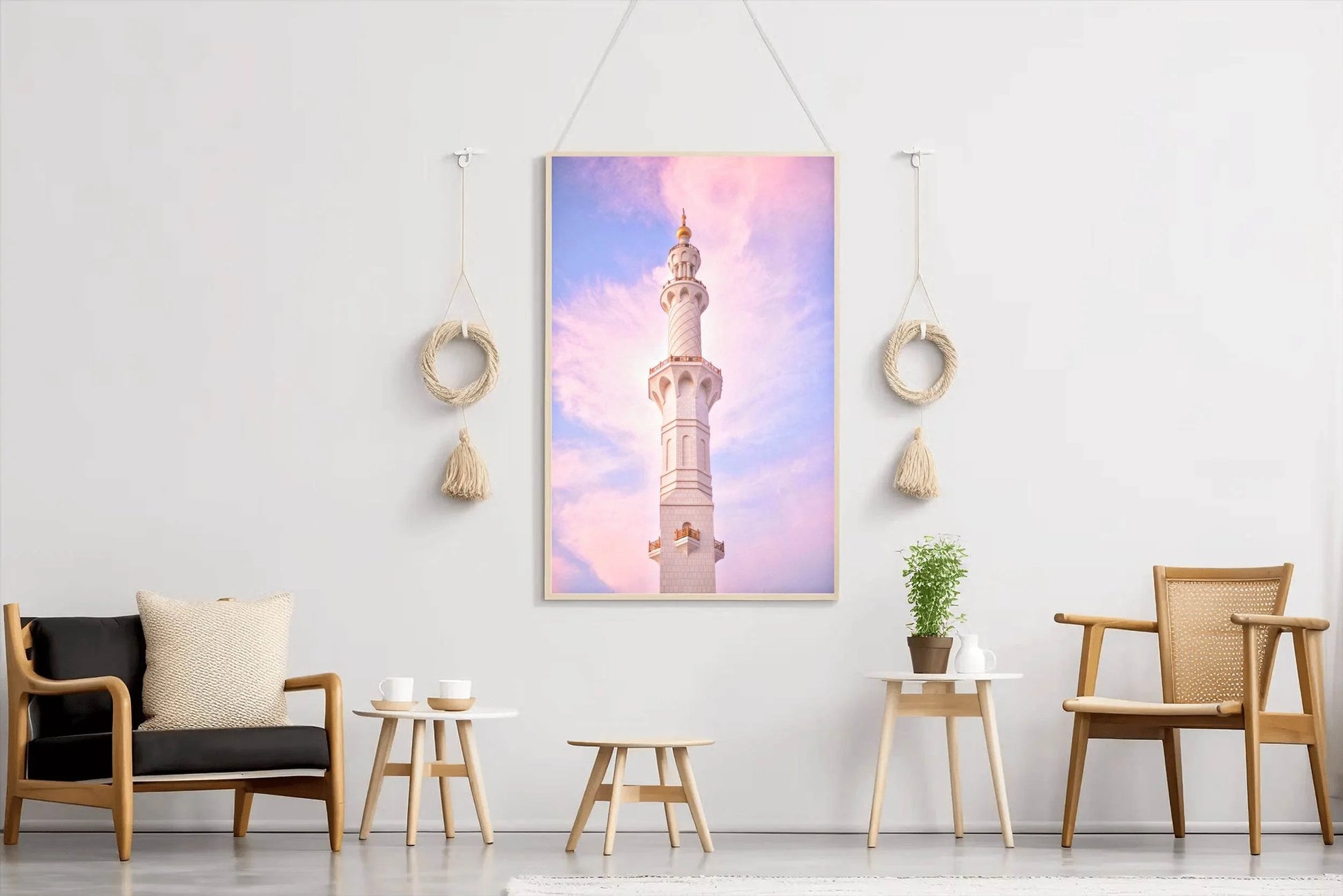 Pastel Skies with Minaret Wall Art - beink online art store