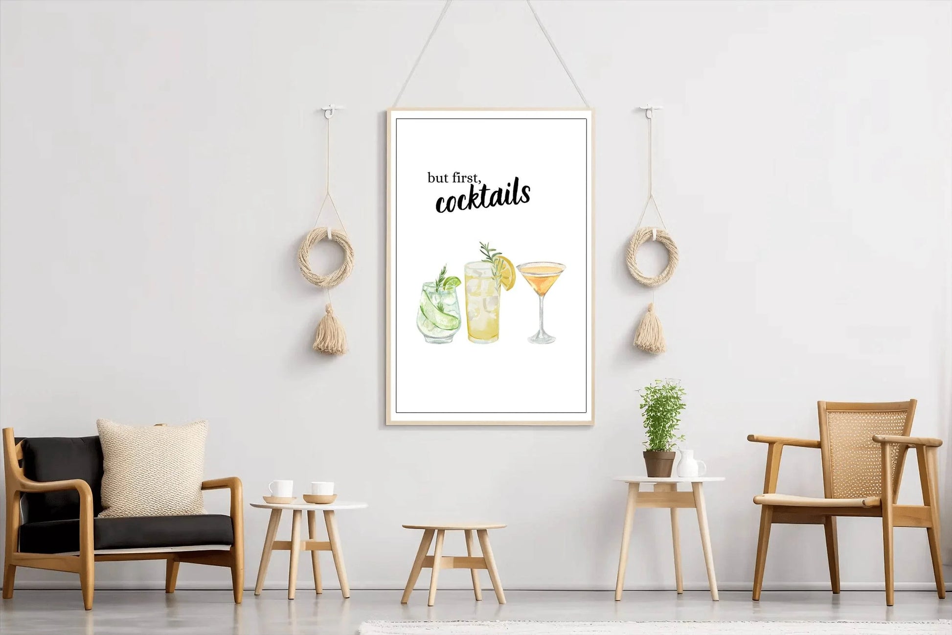 But First Cocktails Wall Art - beink online art store