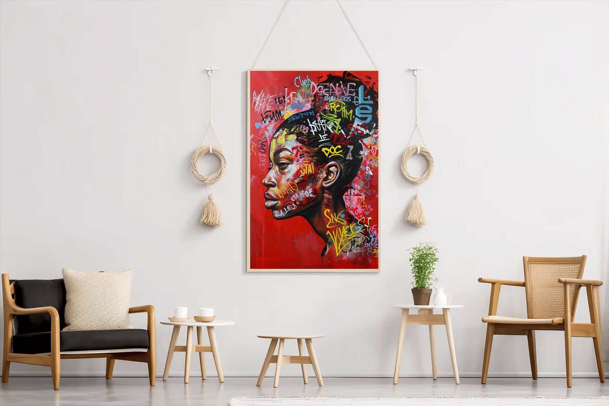 Urban Graffiti Portrait Street Style Wall Art - beink online art store