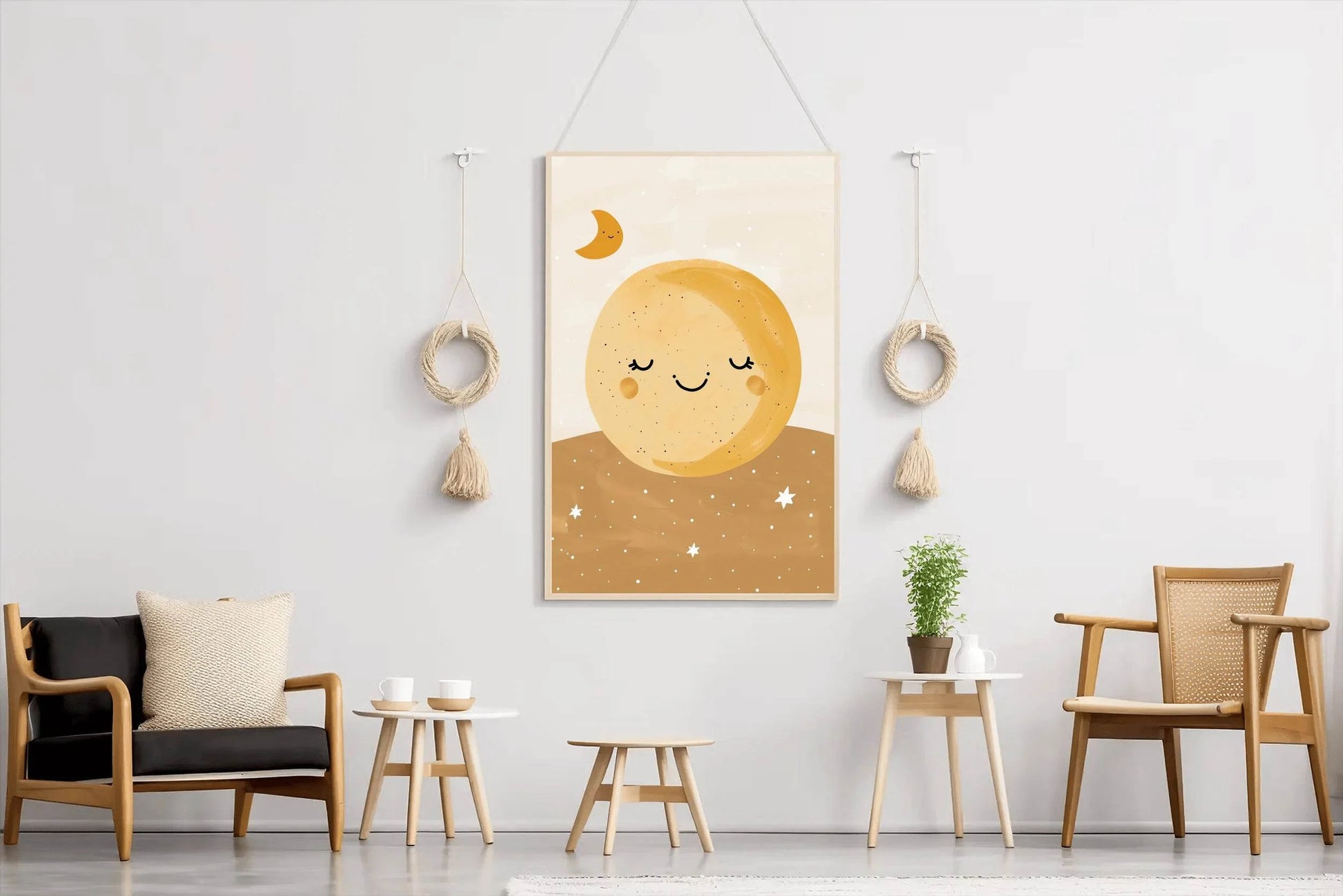 Illustration of Sleeping Cartoonish Sun - beink online art store