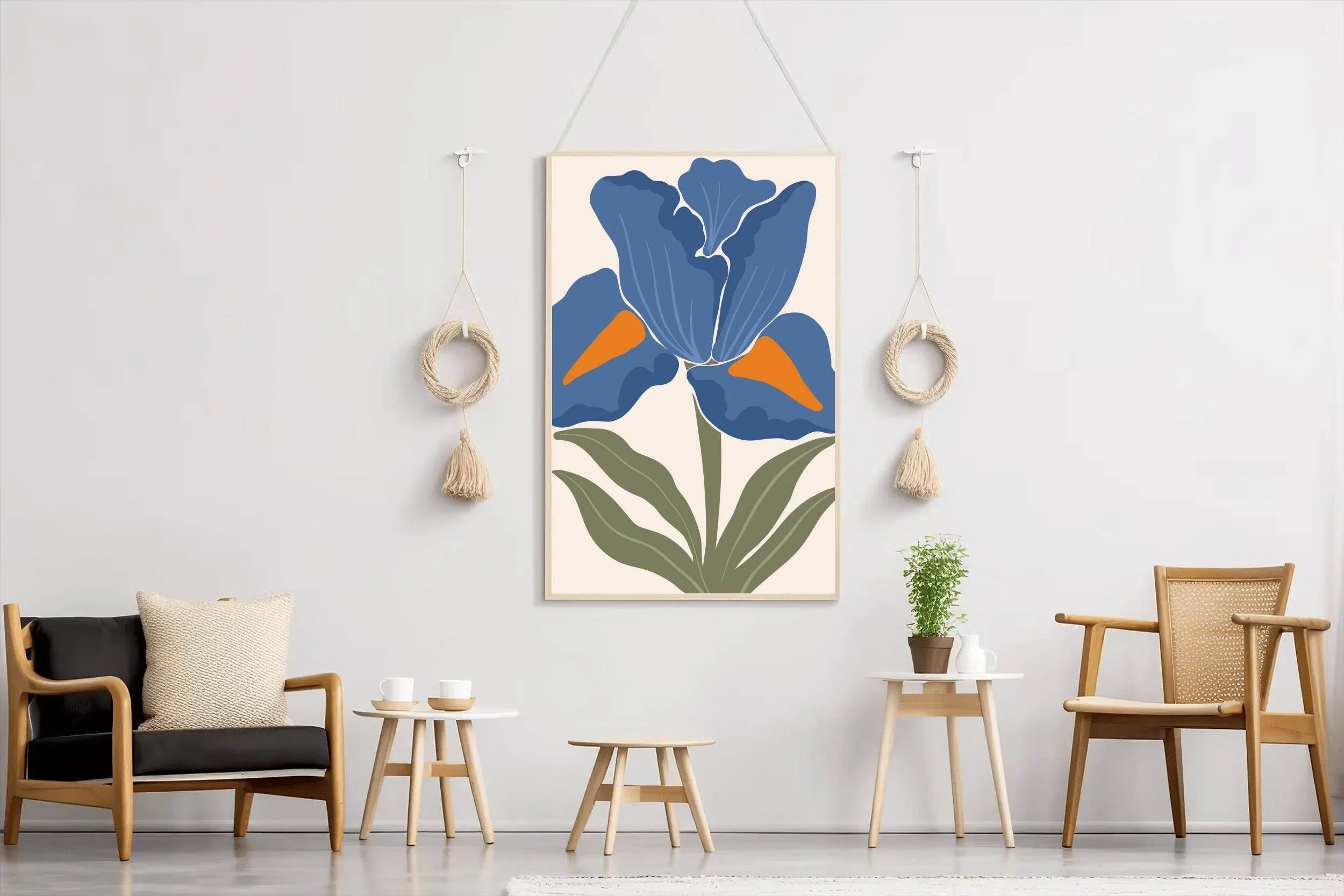 Butterfly Pea Flower On White Background ArtWork - beink online art store