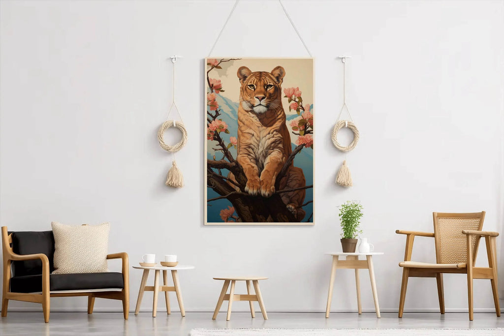 Painting of Lion Animal Wall Art - beink online art store