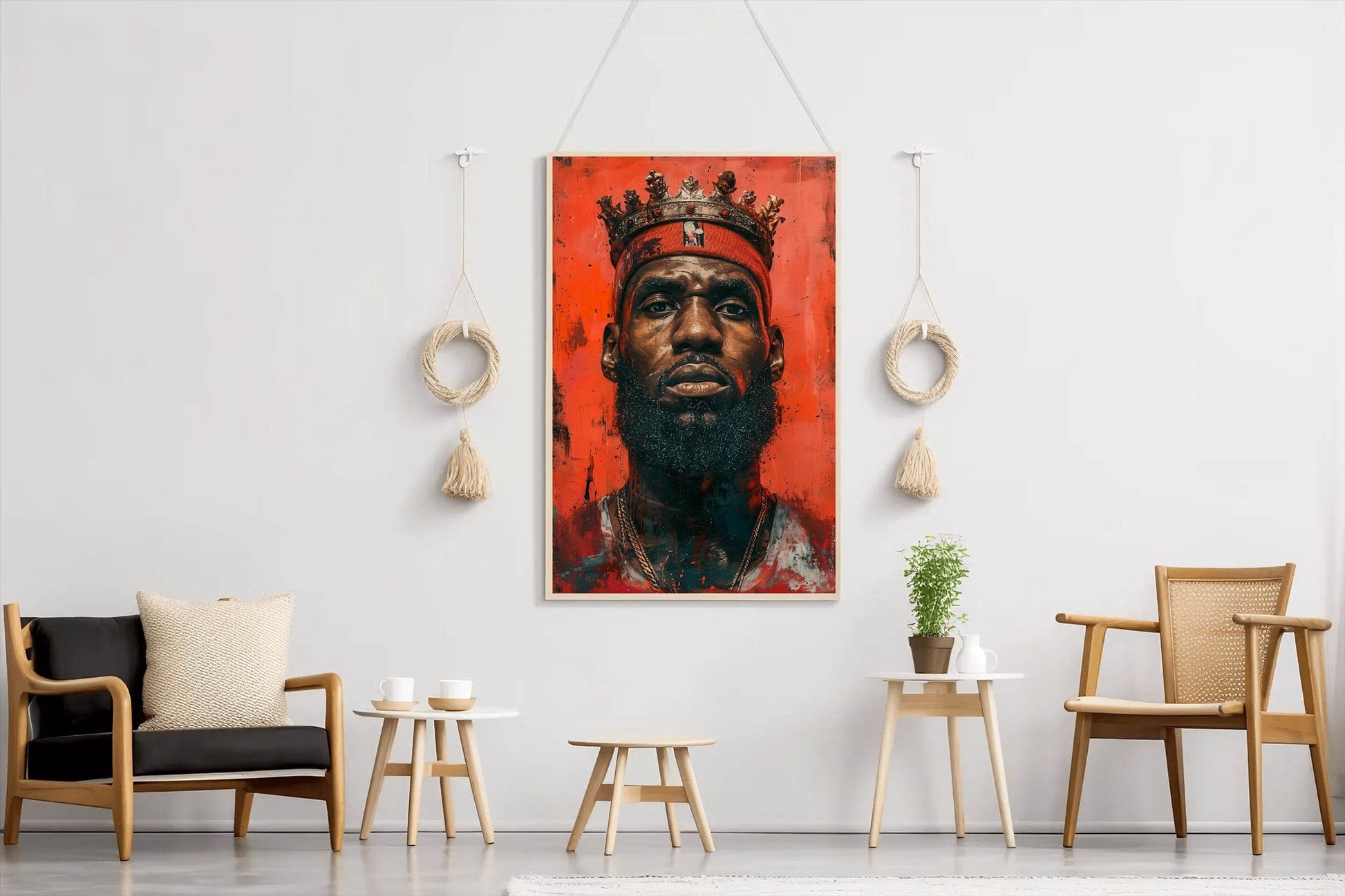 Master Flame Sports Aesthetic Wall Art Poster for Living Room, Home & Wall Decor | Basketball | King LeBron James - beink online art store
