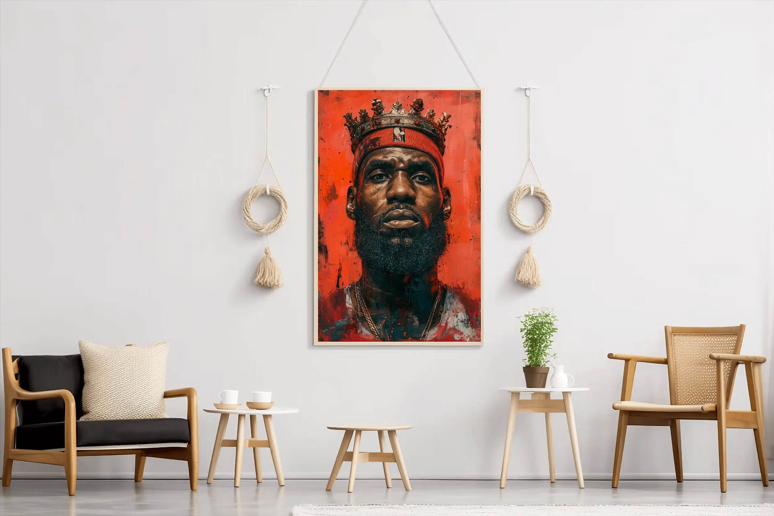 Master Flame Sports Aesthetic Wall Art Poster for Living Room, Home & Wall Decor | Basketball | King LeBron James - beink online art store