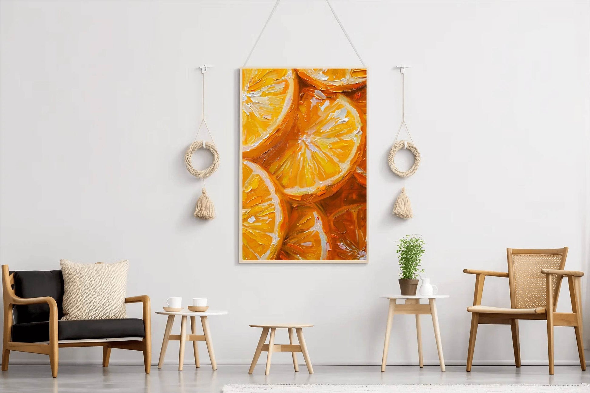 Vibrant Orange Wedges Wall Art - beink online art store