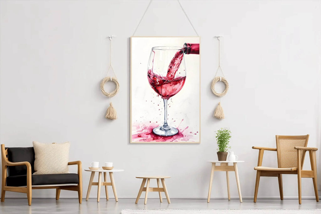 Serve Red Wine Wall Art - beink online art store