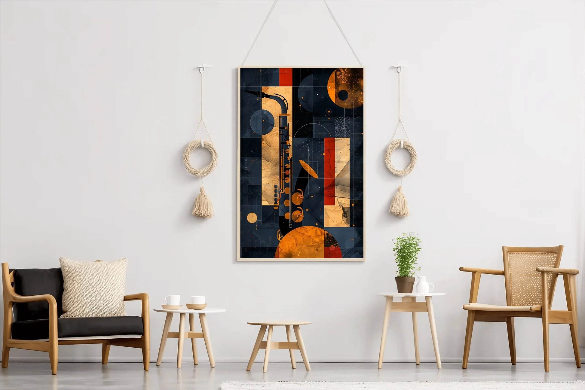 Saxophone Oil Painting Wall Art - beink online art store