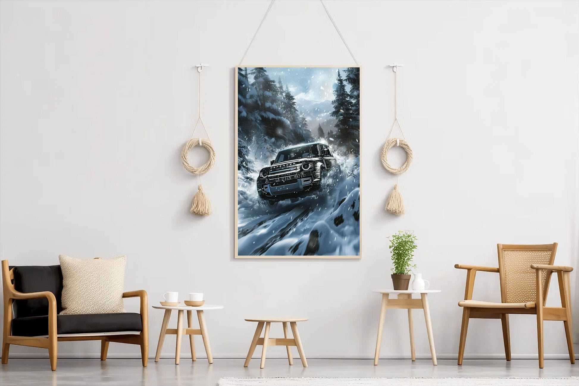 Land Rover Defender Black Wall Art - beink online art store