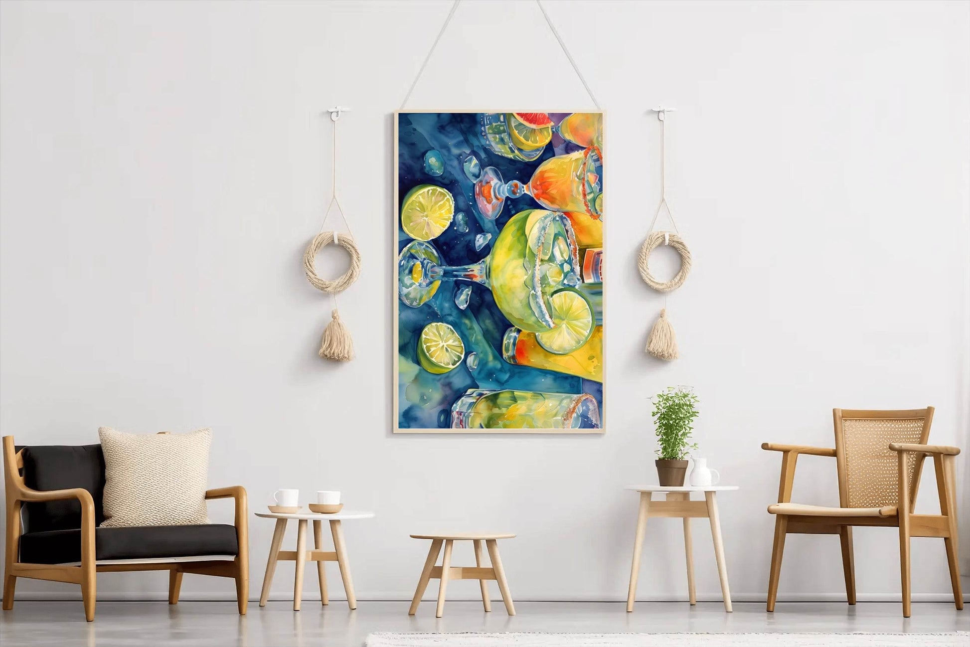 Watercolor Painting of Lemonade Drink - beink online art store