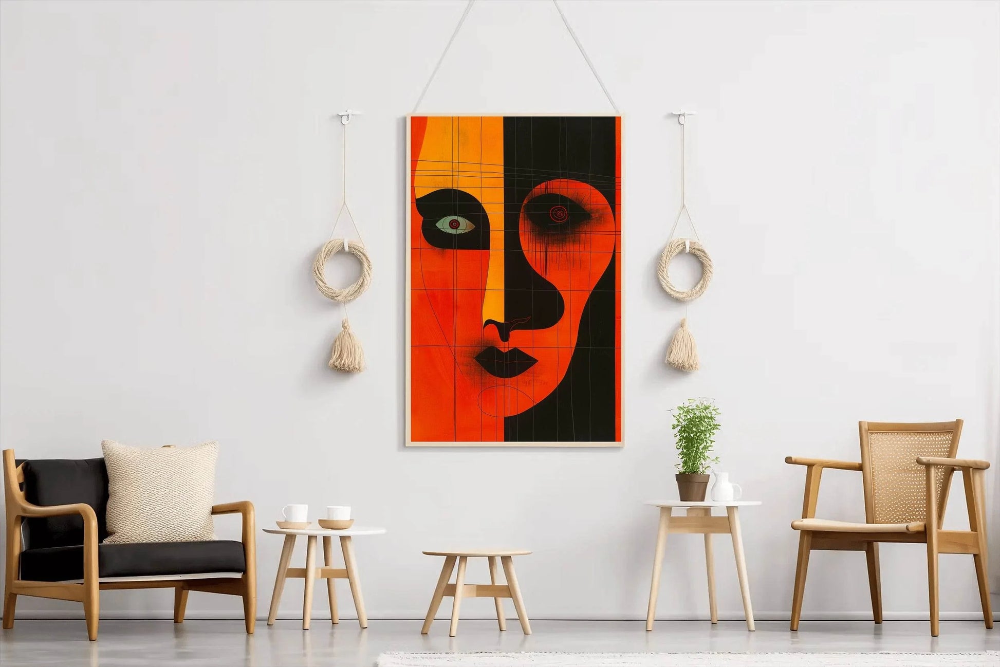 Orange Face Wall Art - beink online art store