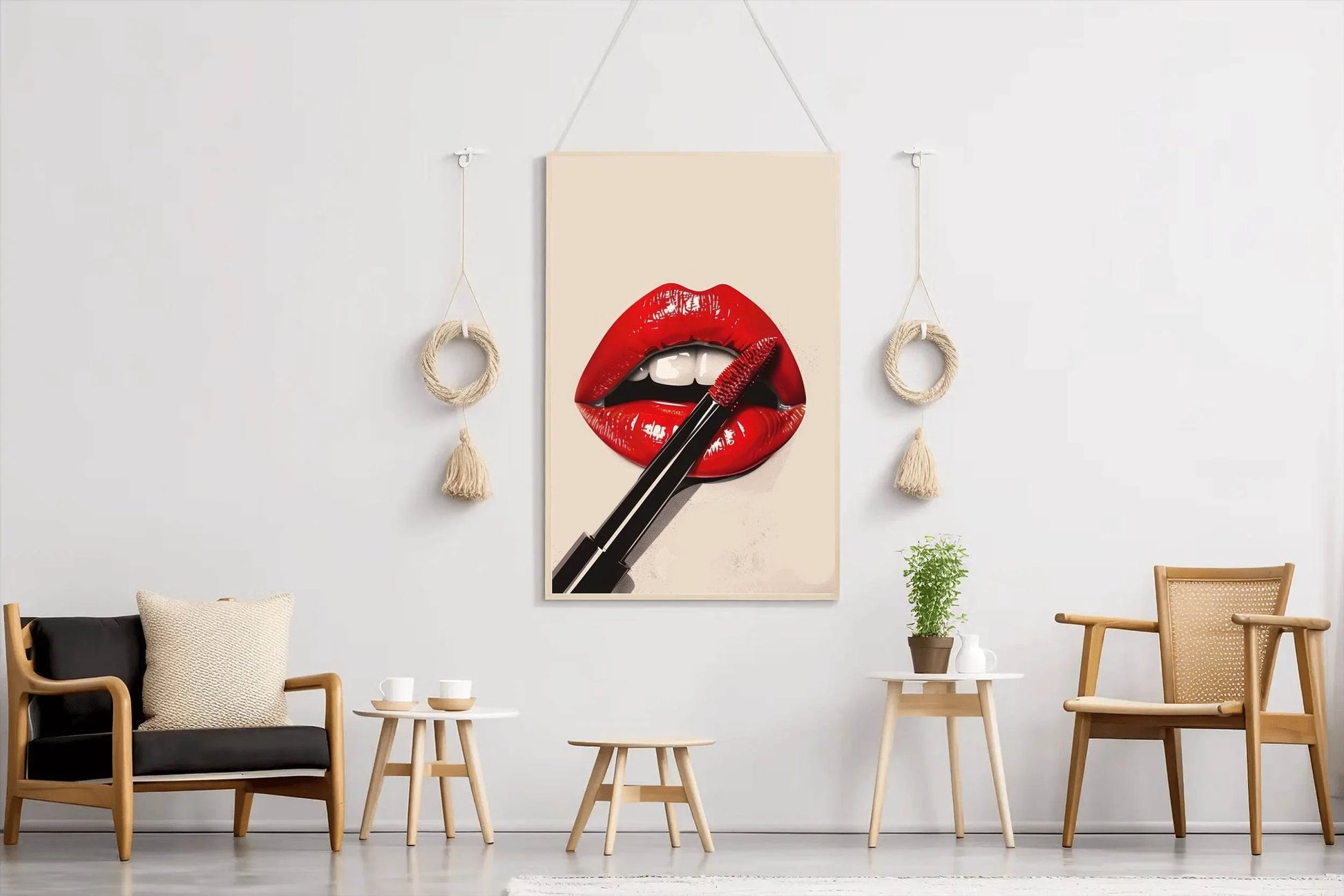Red Lipstick On The Lips Wall Art - beink online art store