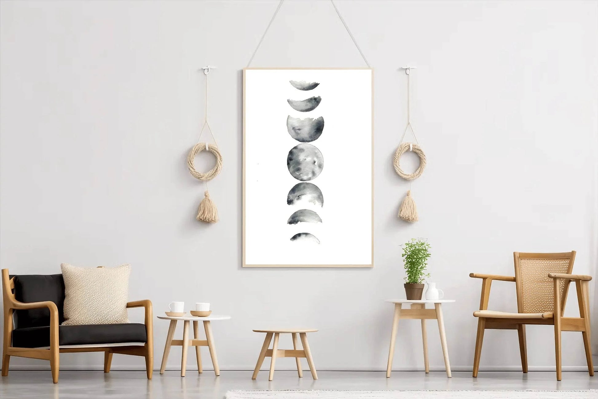 Moon Phases Modern Wall Art - beink online art store