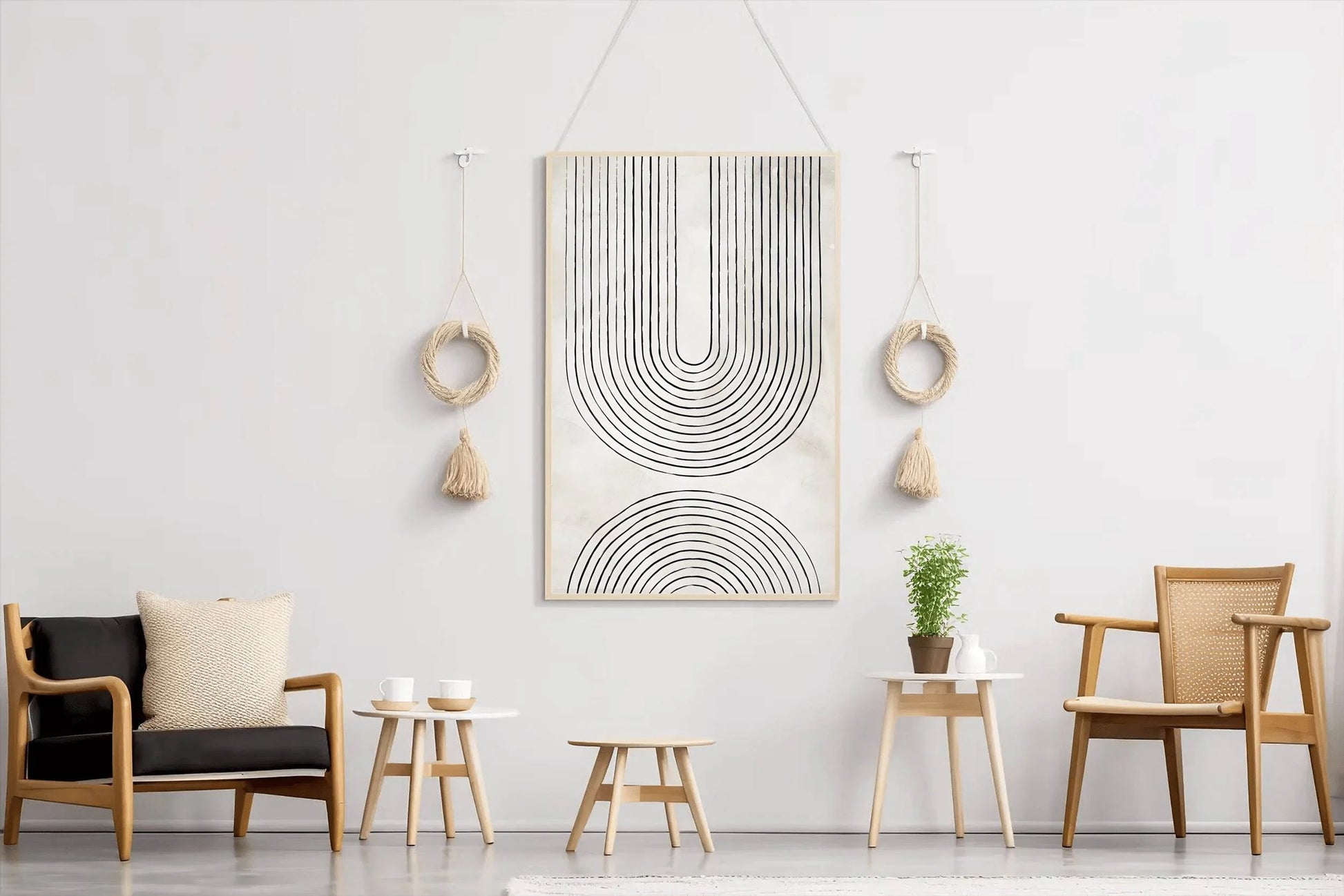 U-Shape Geometrical Line Modern Wall Art - beink online art store