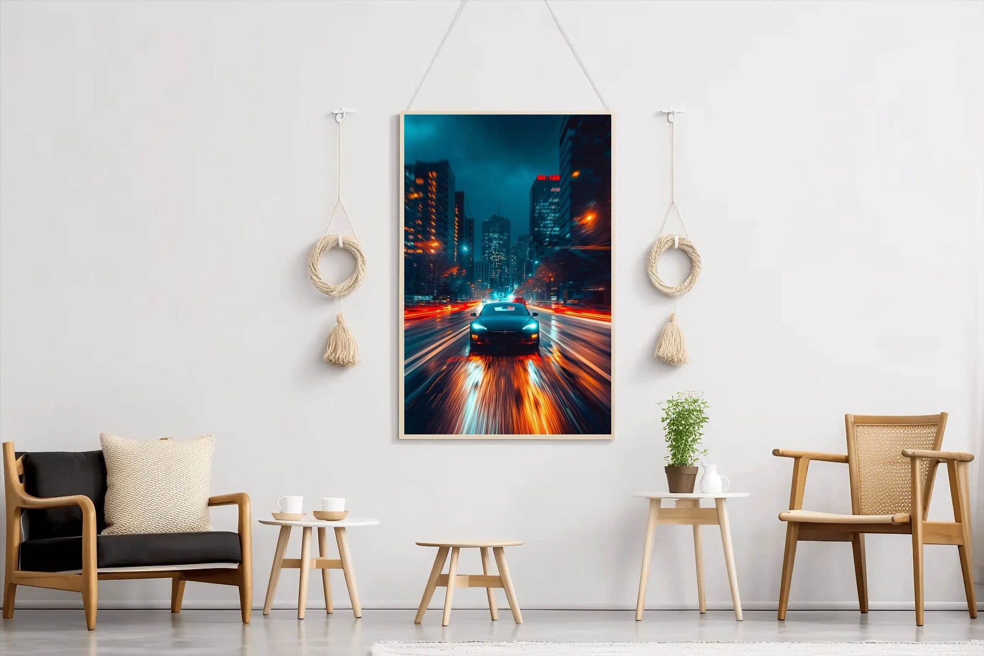 Tesla Model S Wall Art - beink online art store