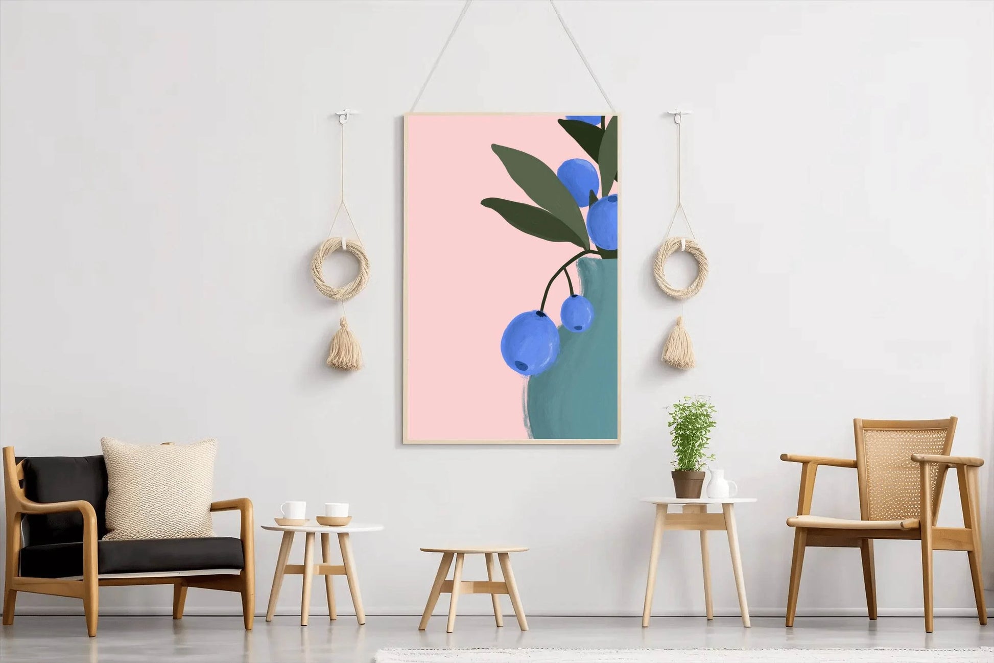 Blueberry Stem Wall Art - beink online art store